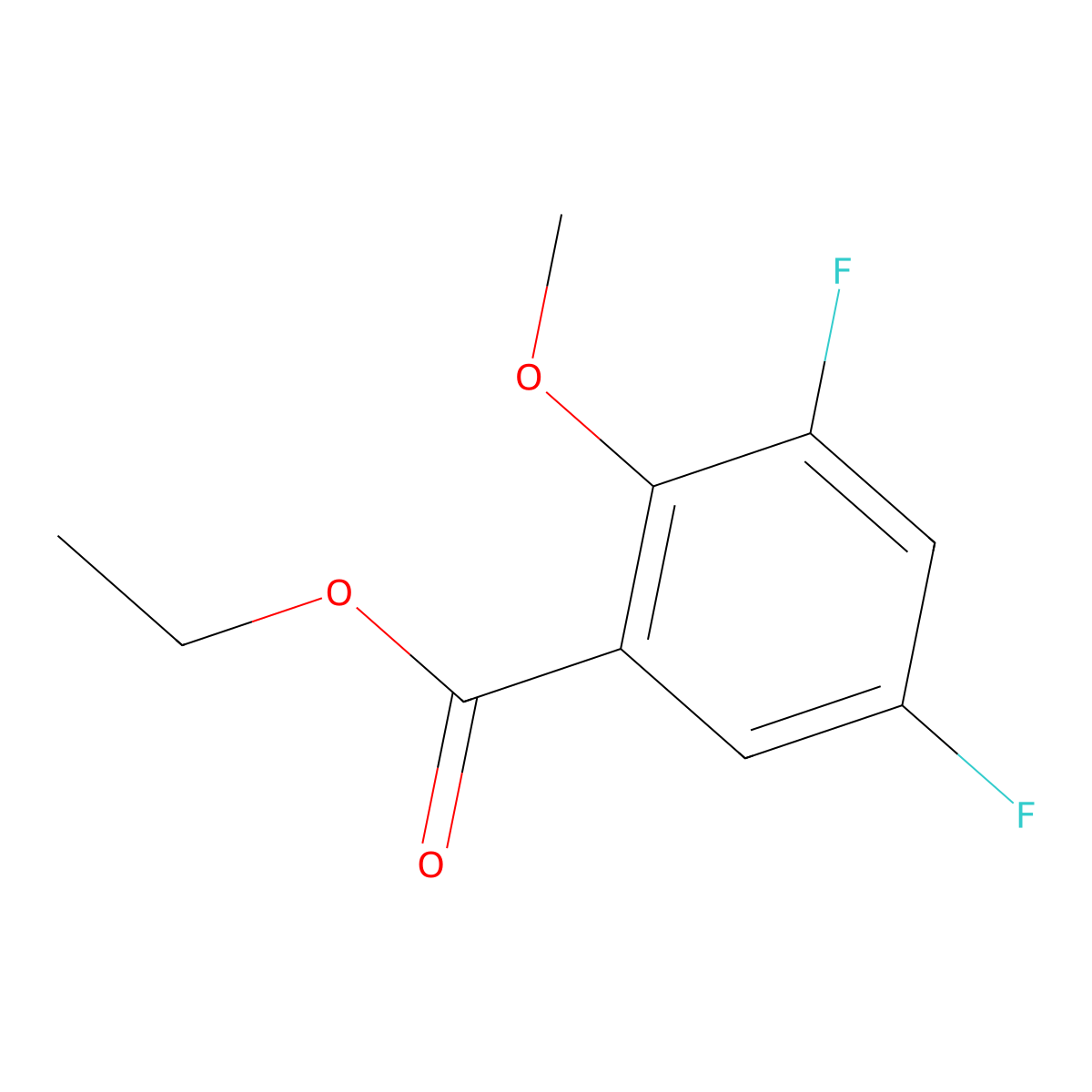 Ethyl 3,5-difluoro-2-methoxybenzoate molecular structure, CAS 1008138-31-5
