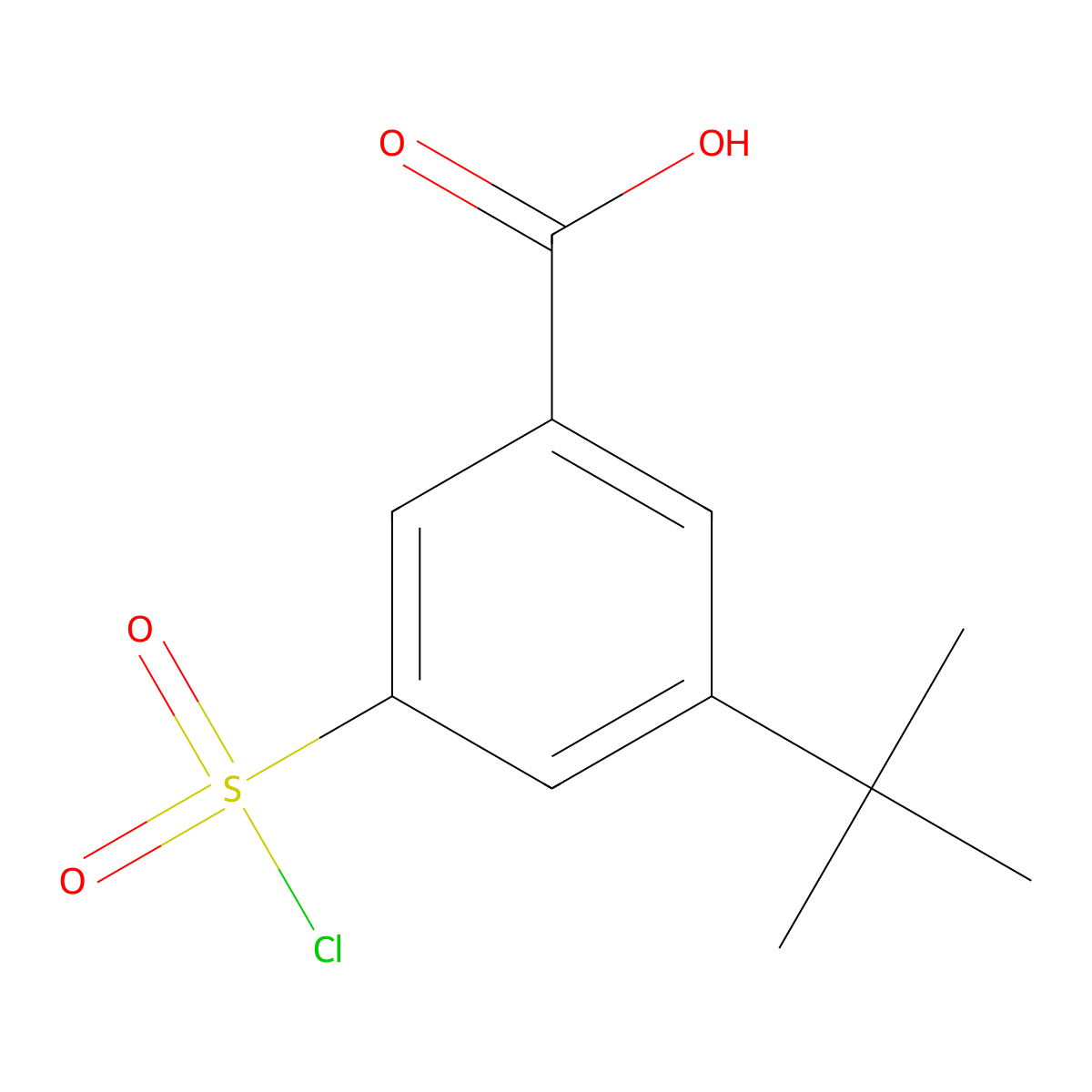 3-tert-Butyl-5-(chlorosulfonyl)benzoic acid molecular structure, CAS 1008138-43-9