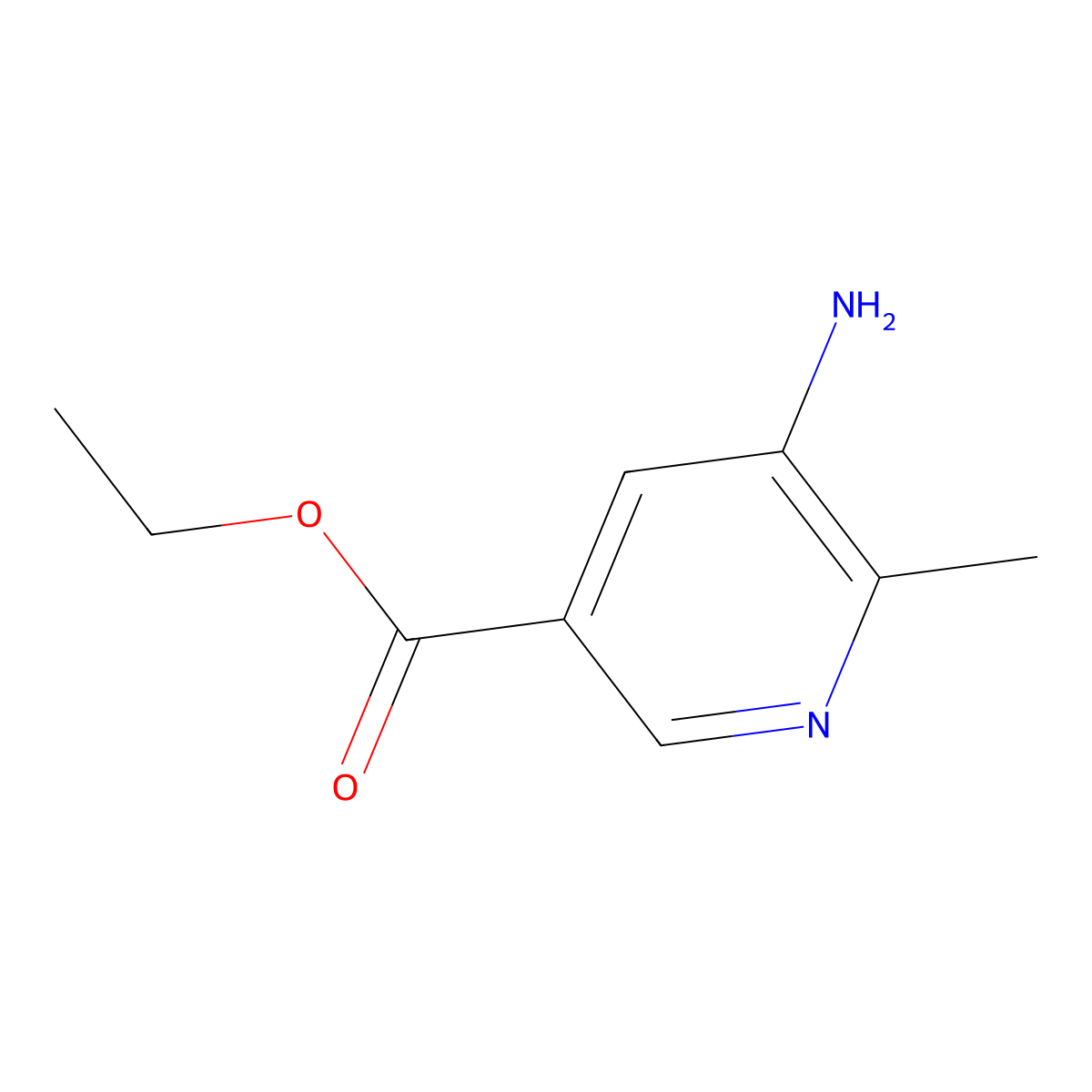 Ethyl 5-amino-6-methylpyridine-3-carboxylate molecular structure, CAS 1008138-73-5