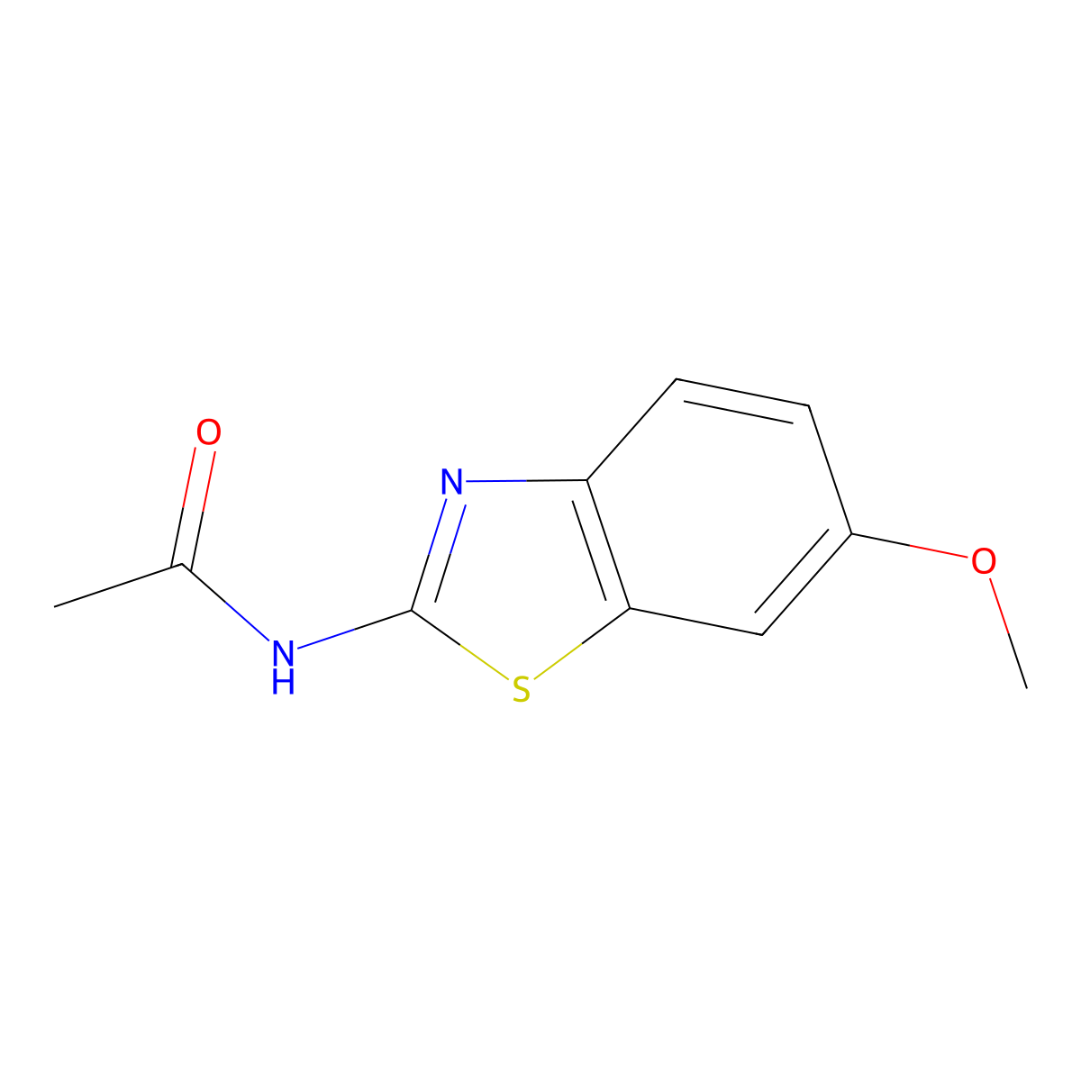 N-(6-methoxybenzo[d]thiazol-2-yl)acetamide molecular structure, CAS 100817-90-1