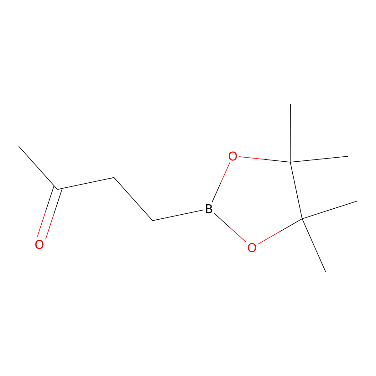 4-(4,4,5,5-Tetramethyl-1,3,2-dioxaborolan-2-yl)butan-2-one molecular structure, CAS 100818-32-4