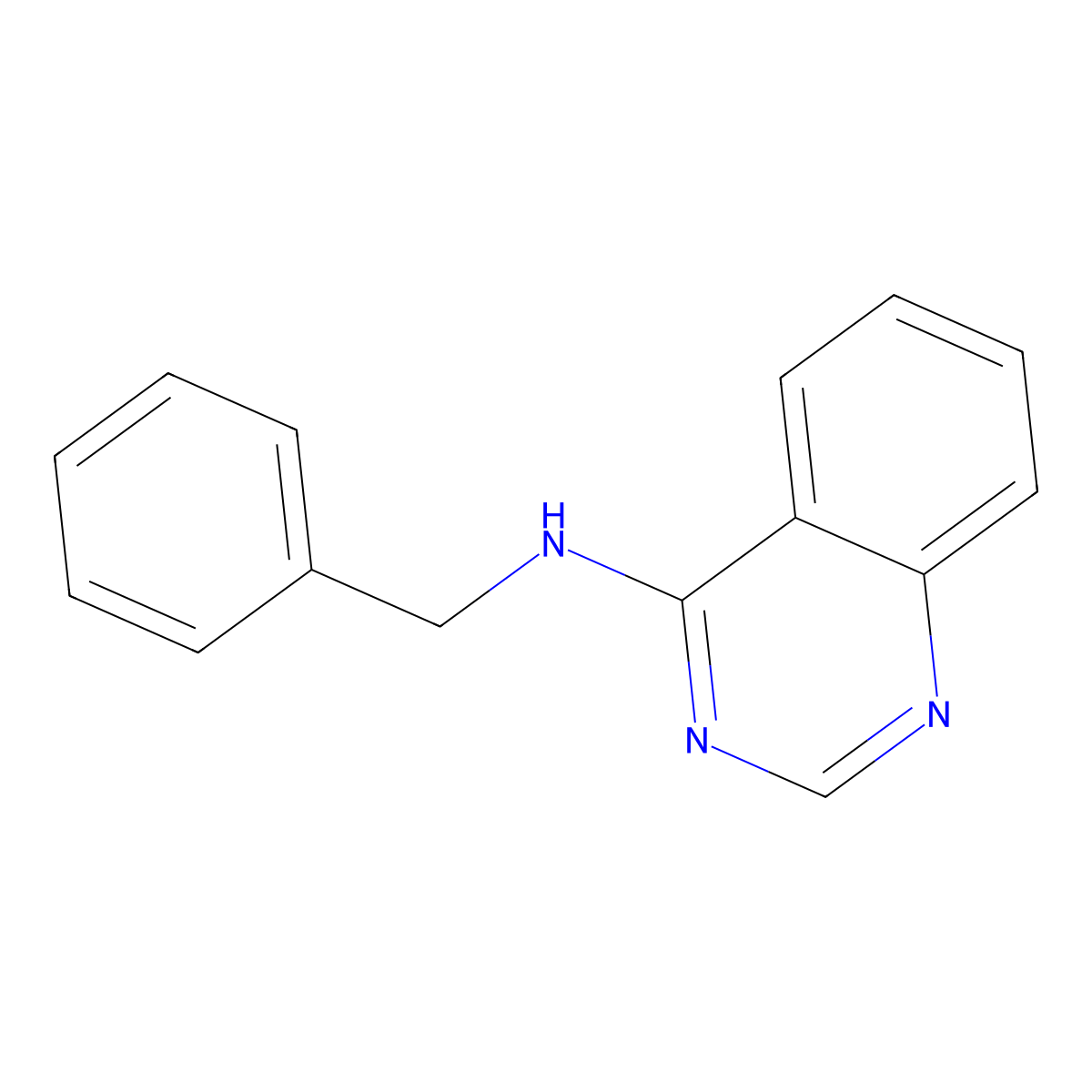 N-Benzylquinazolin-4-amine molecular structure, CAS 100818-54-0