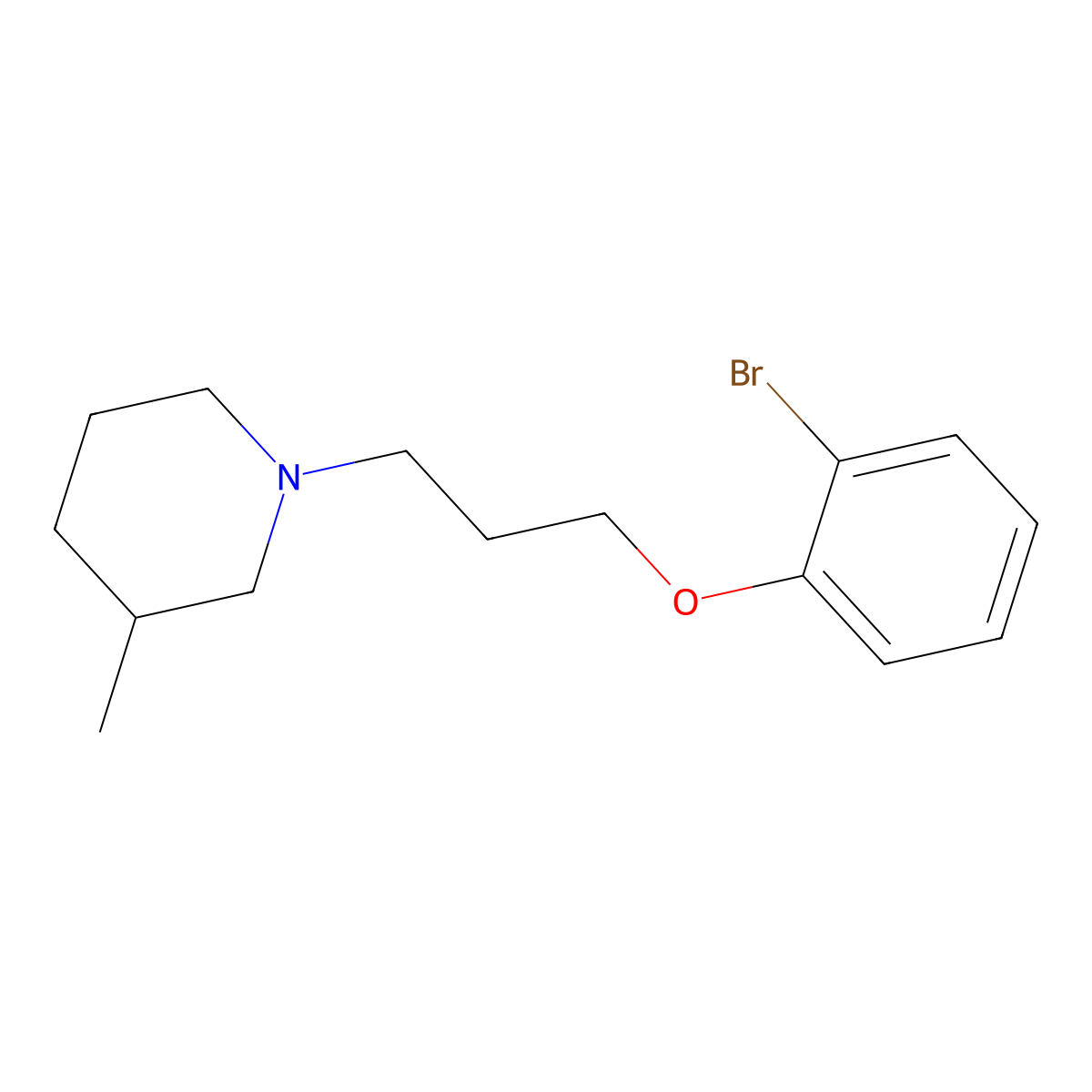 1-(3-(2-Bromophenoxy)propyl)-3-methylpiperidine molecular structure, CAS 1008185-85-0