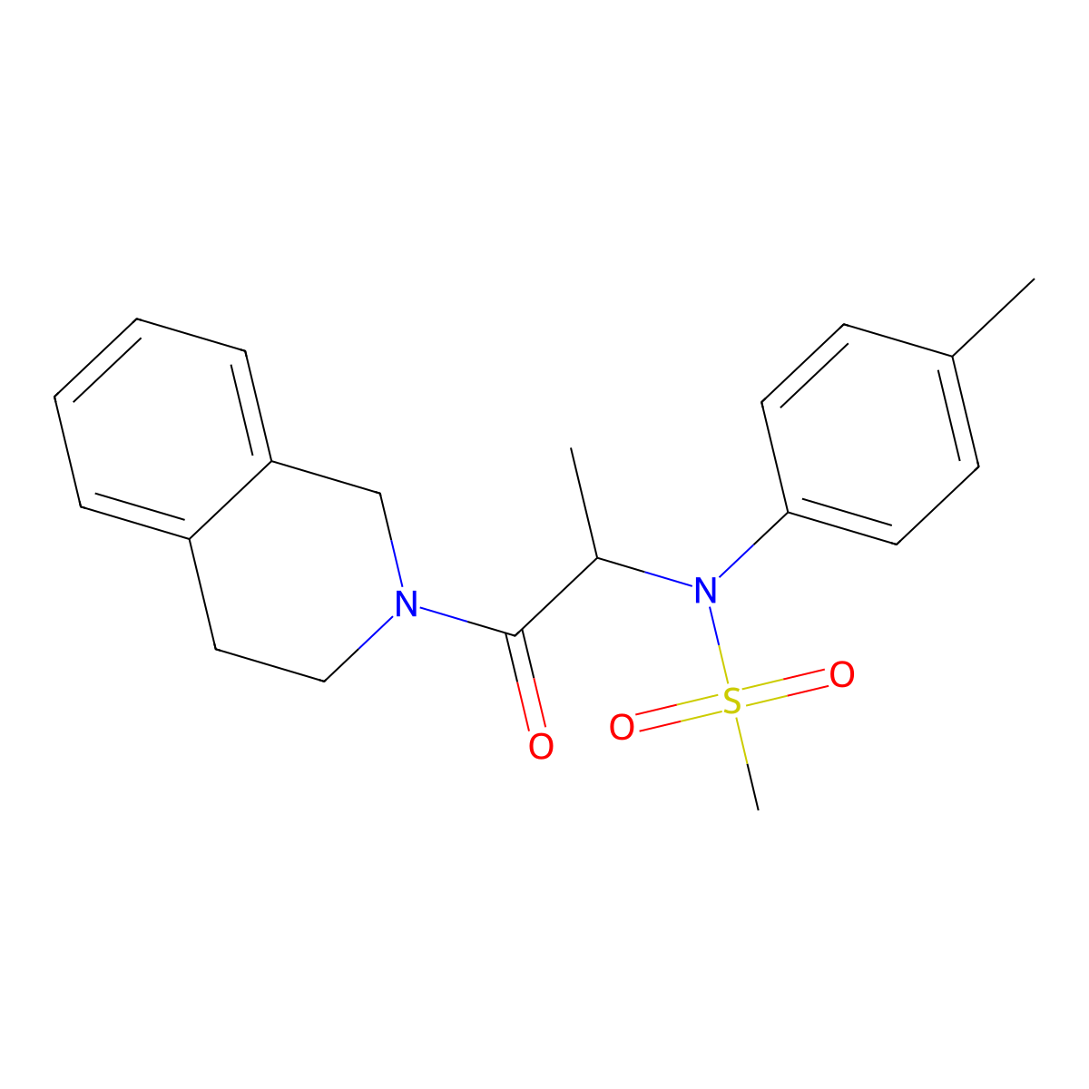 N-[1-(3,4-dihydro-1H-isoquinolin-2-yl)-1-oxopropan-2-yl]-N-(4-methylphenyl)methanesulfonamide molecular structure, CAS 1008185-95-2
