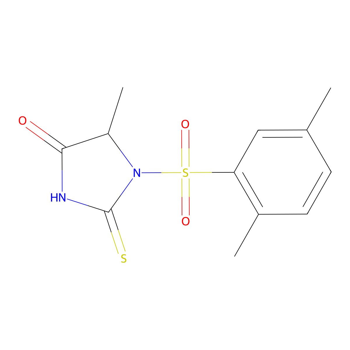 1-((2,5-Dimethylphenyl)sulfonyl)-5-methyl-2-thioxoimidazolidin-4-one molecular structure, CAS 1008186-25-1