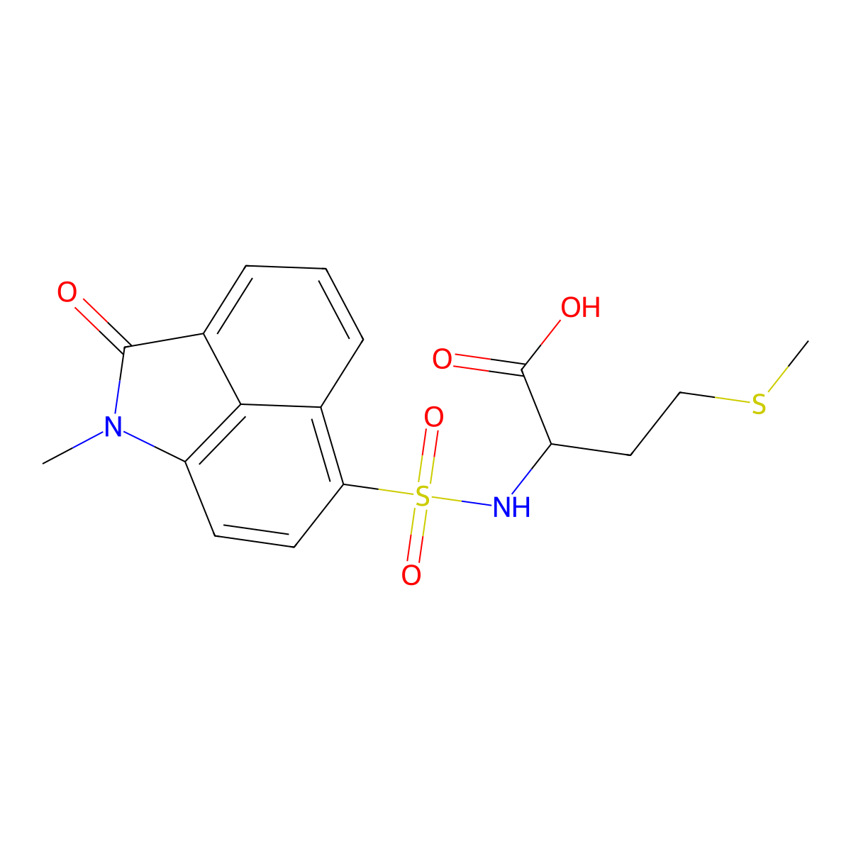 methyl-N-[(1-methyl-2-oxo-1,2-dihydrobenzo[cd]indol-6-yl)sulfonyl]homocysteine molecular structure, CAS 1008186-27-3