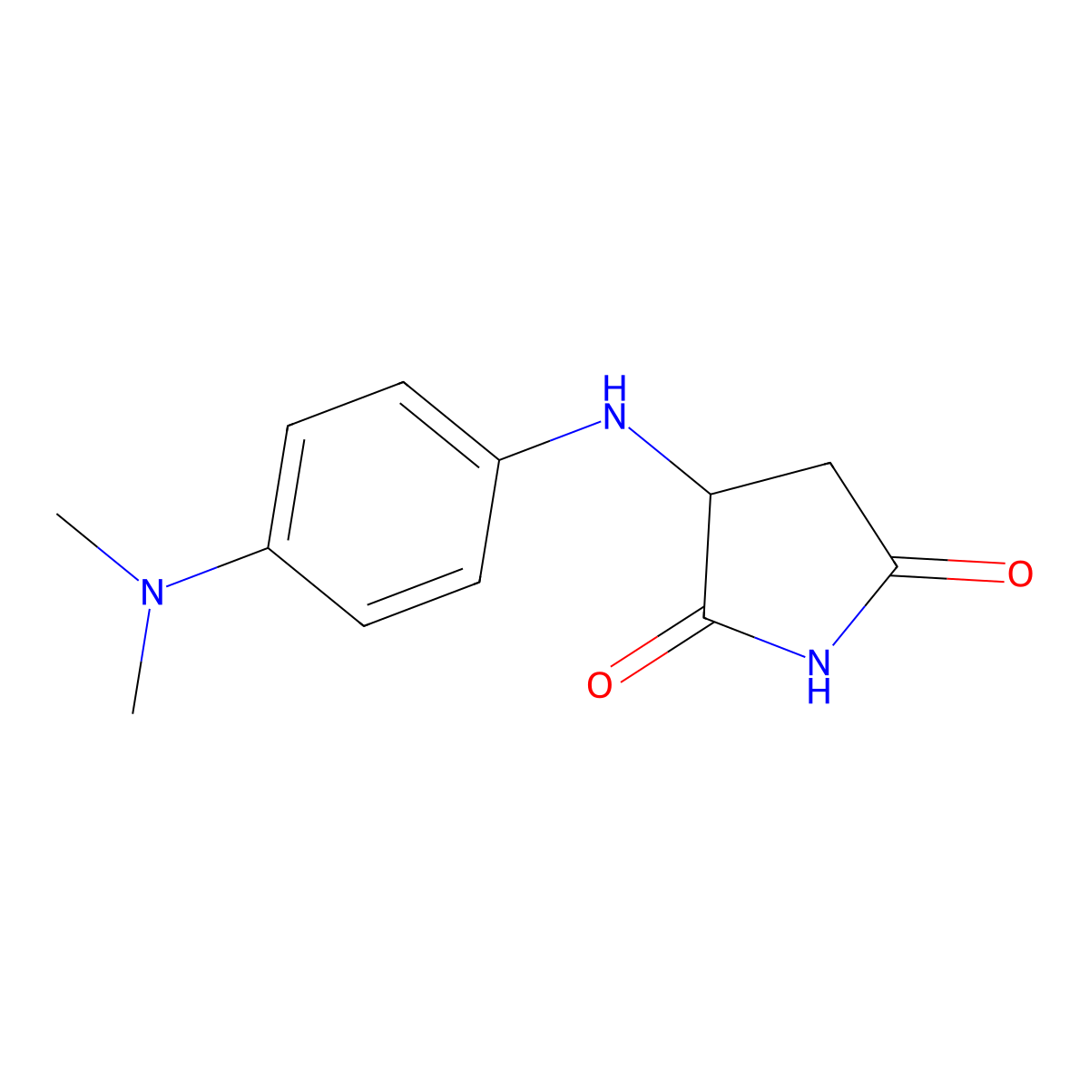 3-[4-(Dimethylamino)anilino]pyrrolidine-2,5-dione molecular structure, CAS 1008189-04-5