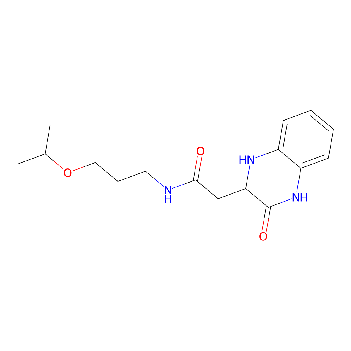 2-(3-oxo-2,4-dihydro-1H-quinoxalin-2-yl)-N-(3-propan-2-yloxypropyl)acetamide molecular structure, CAS 1008189-17-0