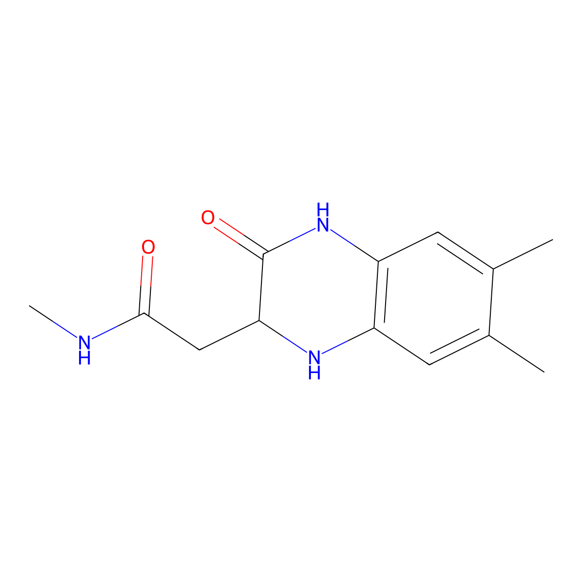 2-(6,7-dimethyl-3-oxo-1,2,3,4-tetrahydroquinoxalin-2-yl)-N-methylacetamide molecular structure, CAS 1008189-64-7