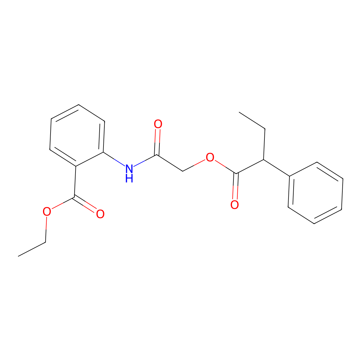 Ethyl 2-{2-[(2-phenylbutanoyl)oxy]acetamido}benzoate molecular structure, CAS 1008193-38-1
