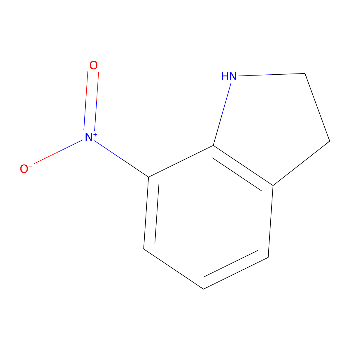 7-Nitro-2,3-dihydro-1H-indole molecular structure, CAS 100820-43-7