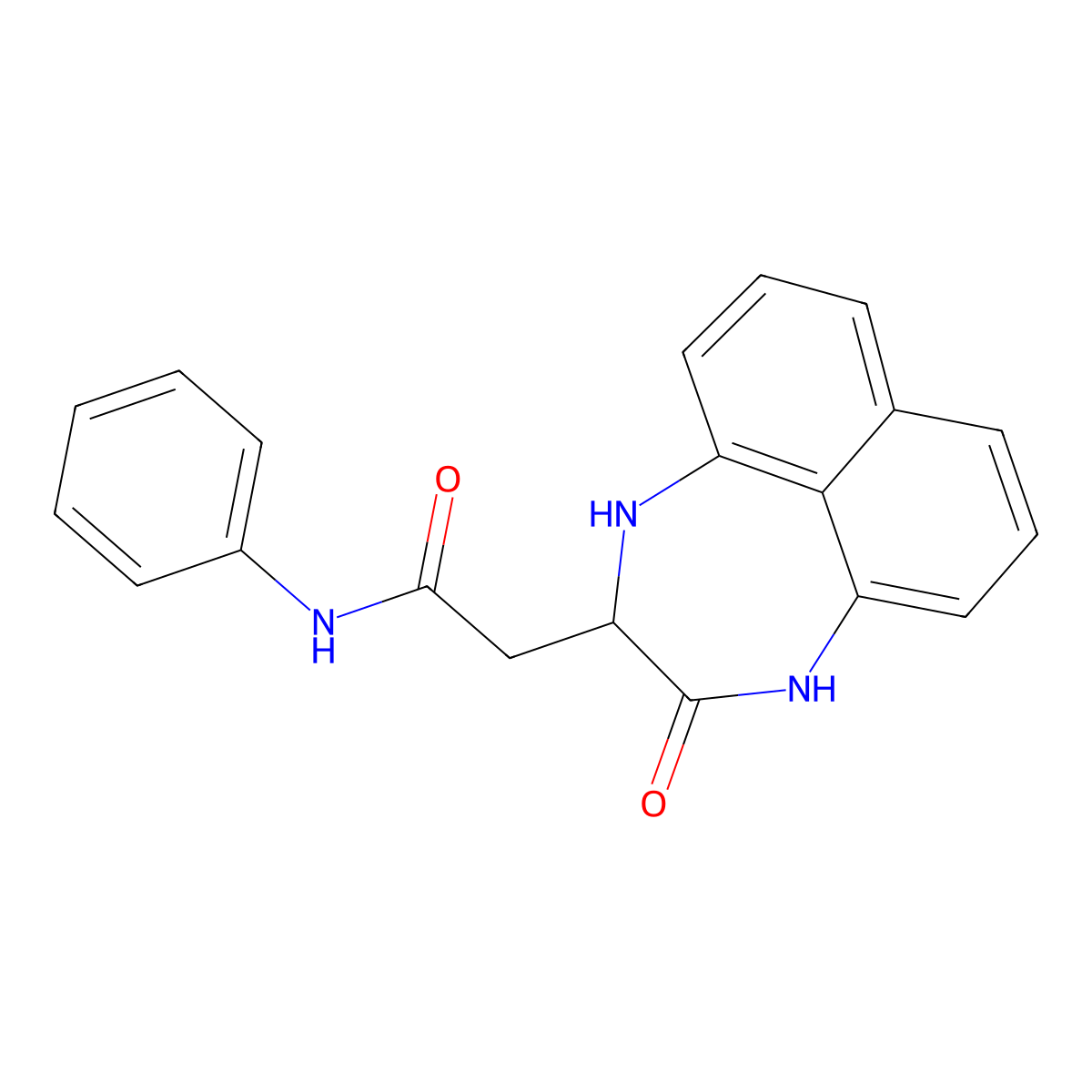 2-(3-oxo-1,2,3,4-tetrahydronaphtho[1,8-ef][1,4]diazepin-2-yl)-N-phenylacetamide molecular structure, CAS 1008201-43-1