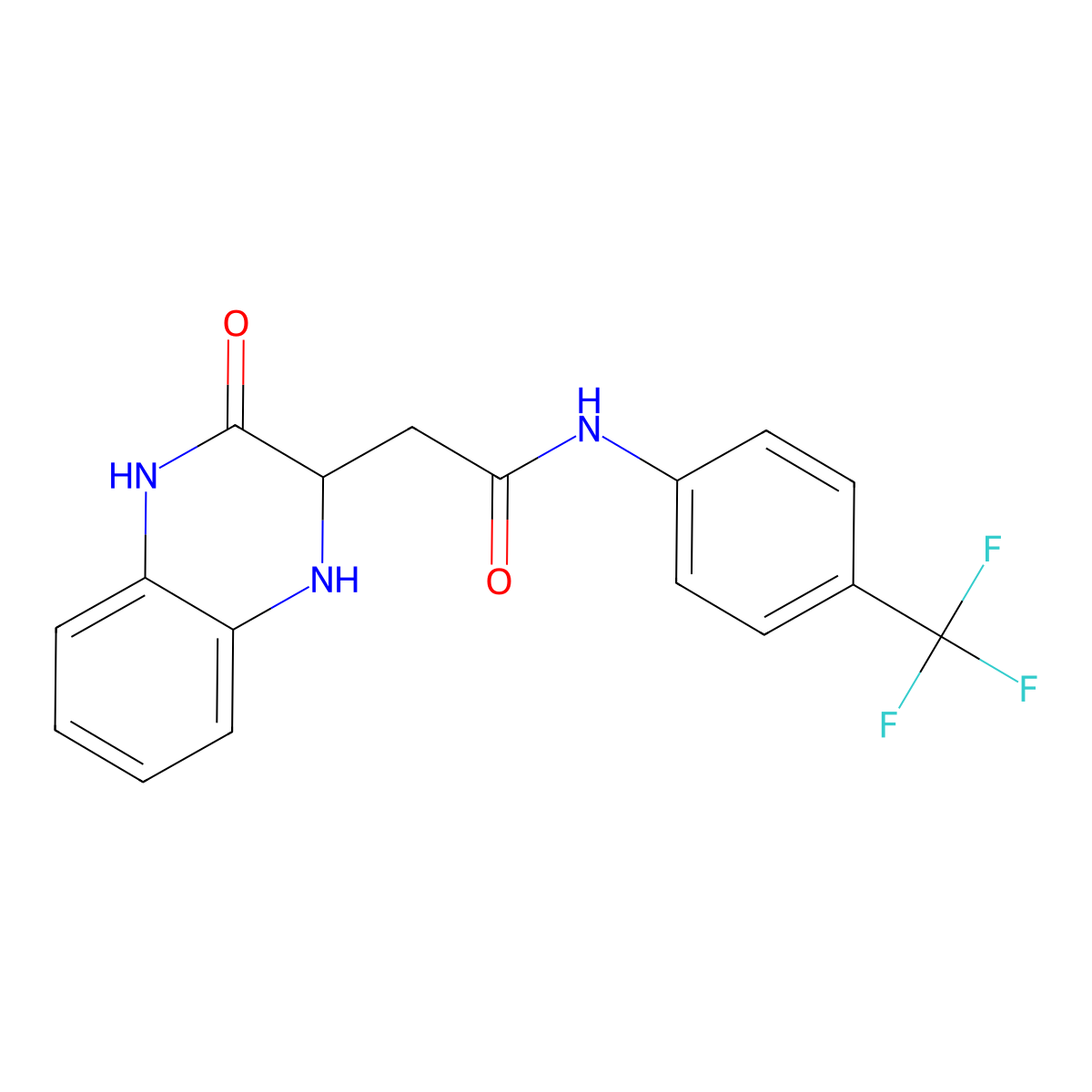 2-(3-oxo-1,2,3,4-tetrahydro-2-quinoxalinyl)-N-[4-(trifluoromethyl)phenyl]acetamide molecular structure, CAS 1008201-46-4