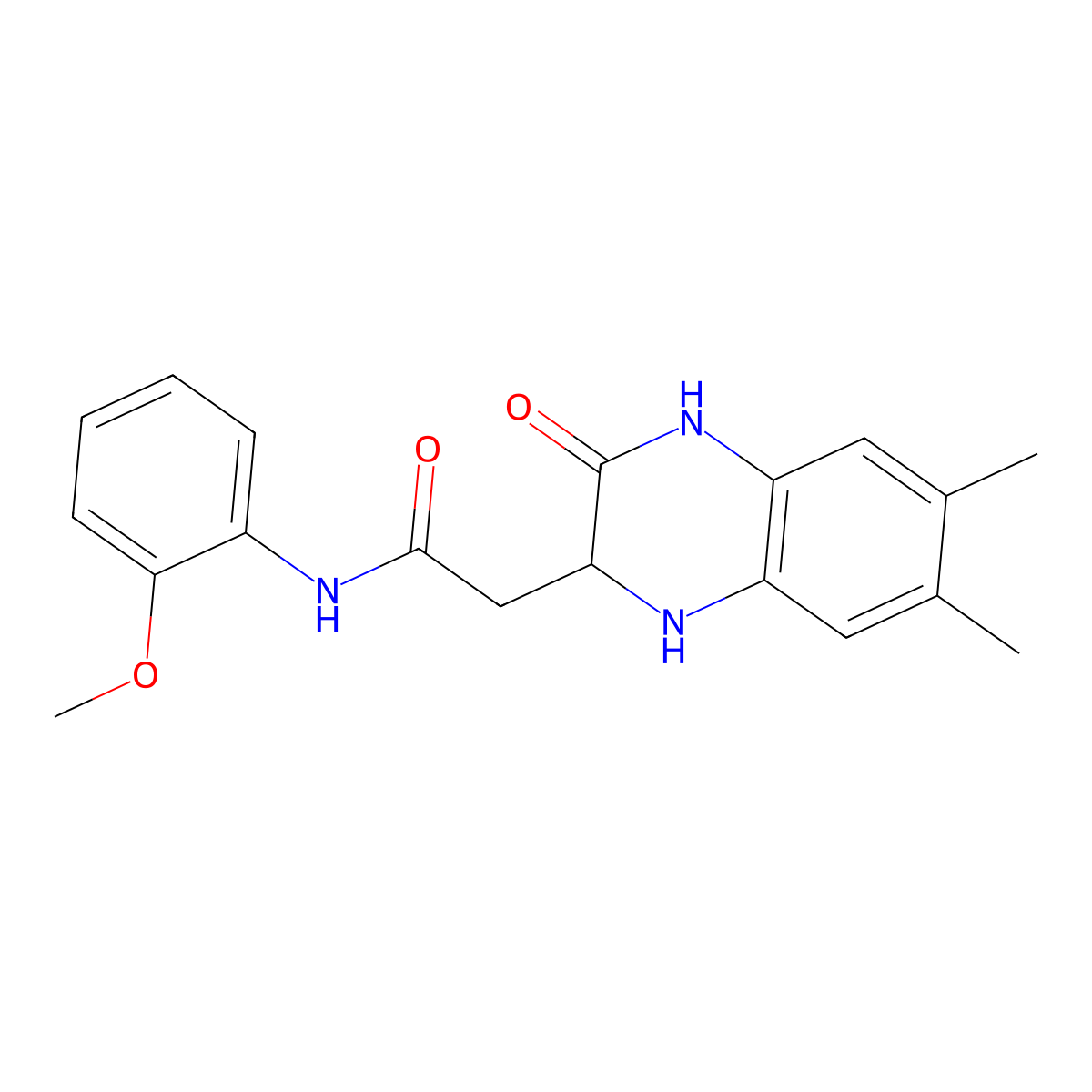 2-(6,7-dimethyl-3-oxo-1,2,3,4-tetrahydroquinoxalin-2-yl)-N-(2-methoxyphenyl)acetamide molecular structure, CAS 1008201-55-5