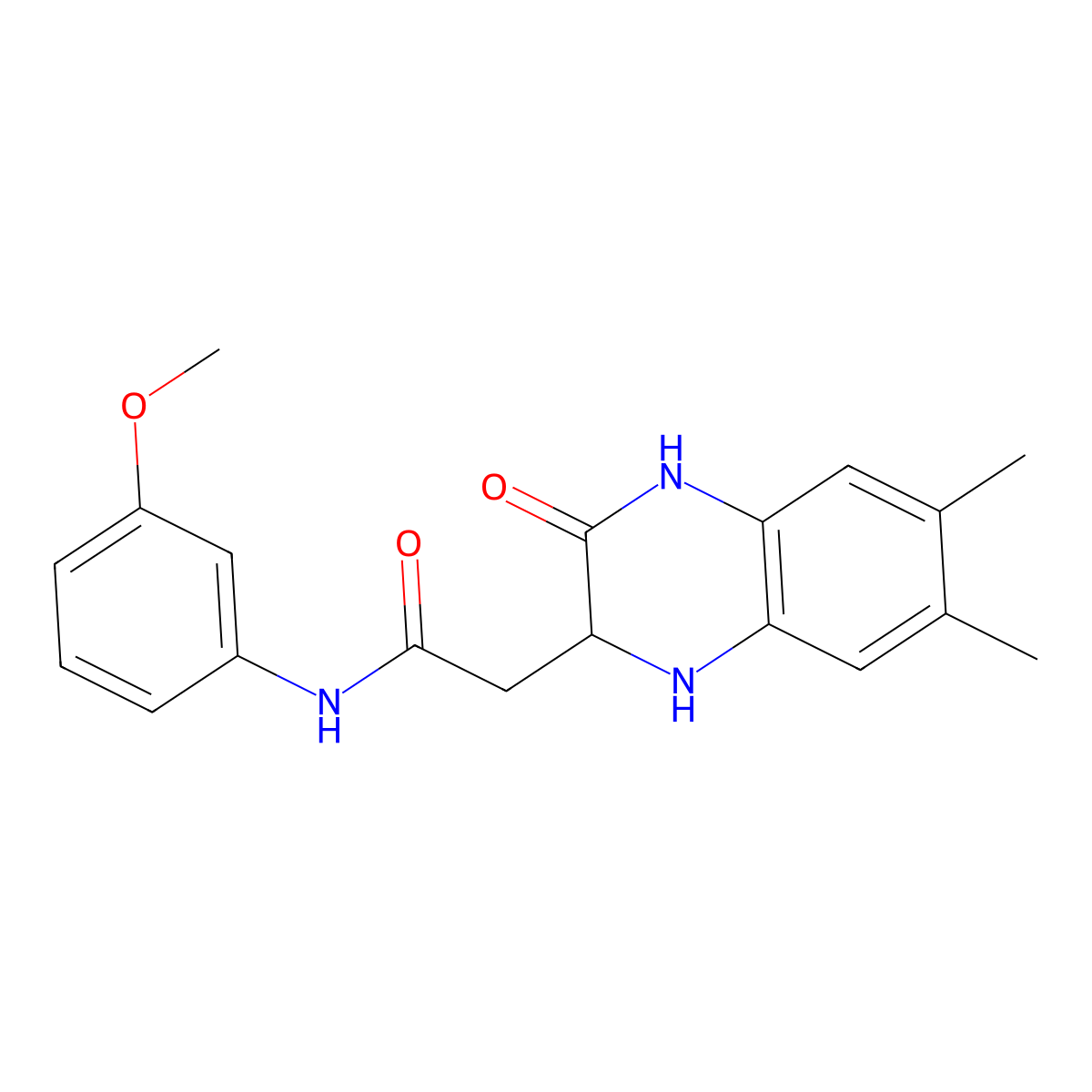 2-(6,7-dimethyl-3-oxo-1,2,3,4-tetrahydroquinoxalin-2-yl)-N-(3-methoxyphenyl)acetamide molecular structure, CAS 1008201-58-8