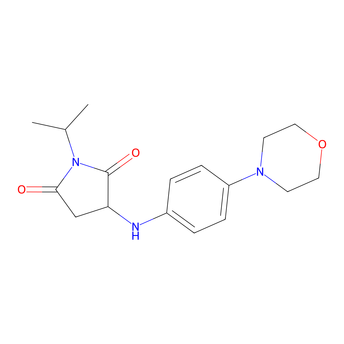 1-Isopropyl-3-((4-morpholinophenyl)amino)pyrrolidine-2,5-dione molecular structure, CAS 1008201-66-8