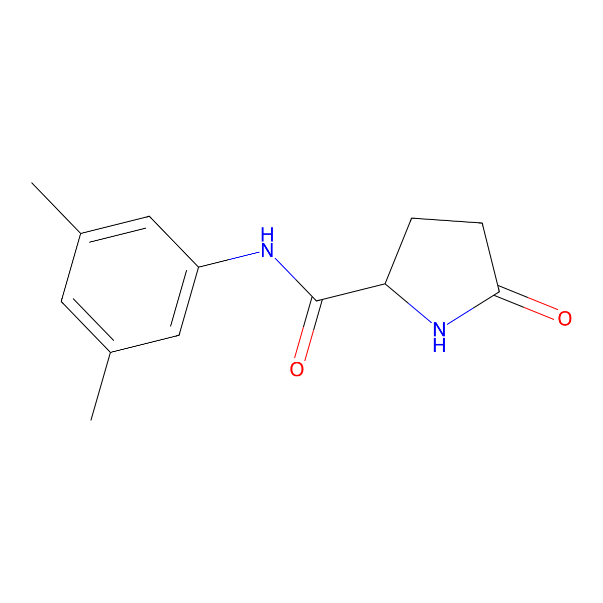 N-(3,5-dimethylphenyl)-5-oxopyrrolidine-2-carboxamide molecular structure, CAS 1008201-89-5