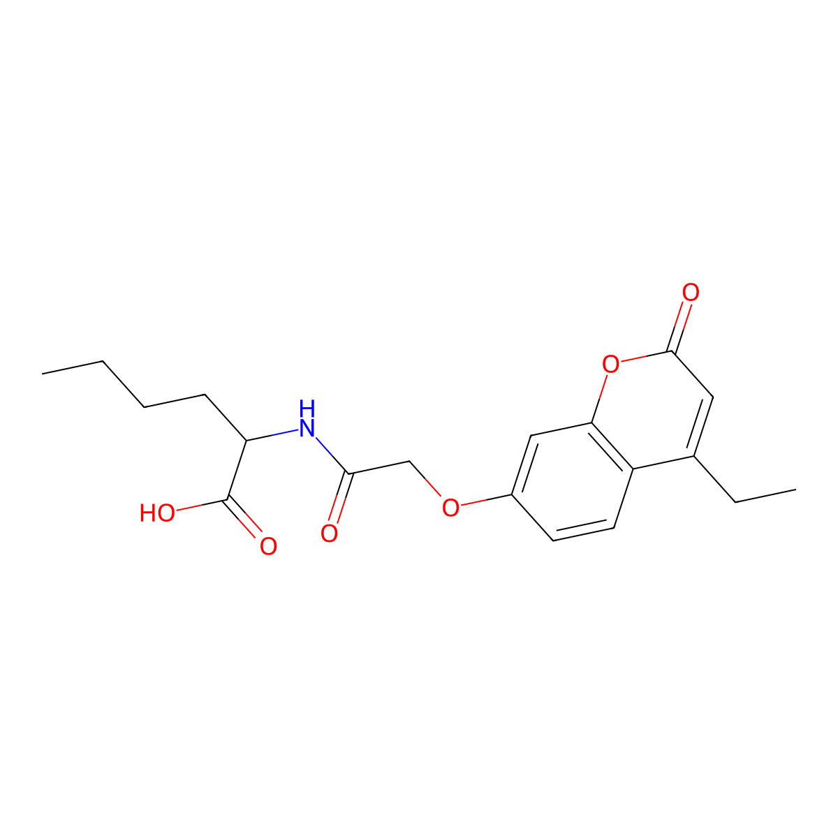 N-{[(4-ethyl-2-oxo-2H-chromen-7-yl)oxy]acetyl}norleucine molecular structure, CAS 1008202-31-0