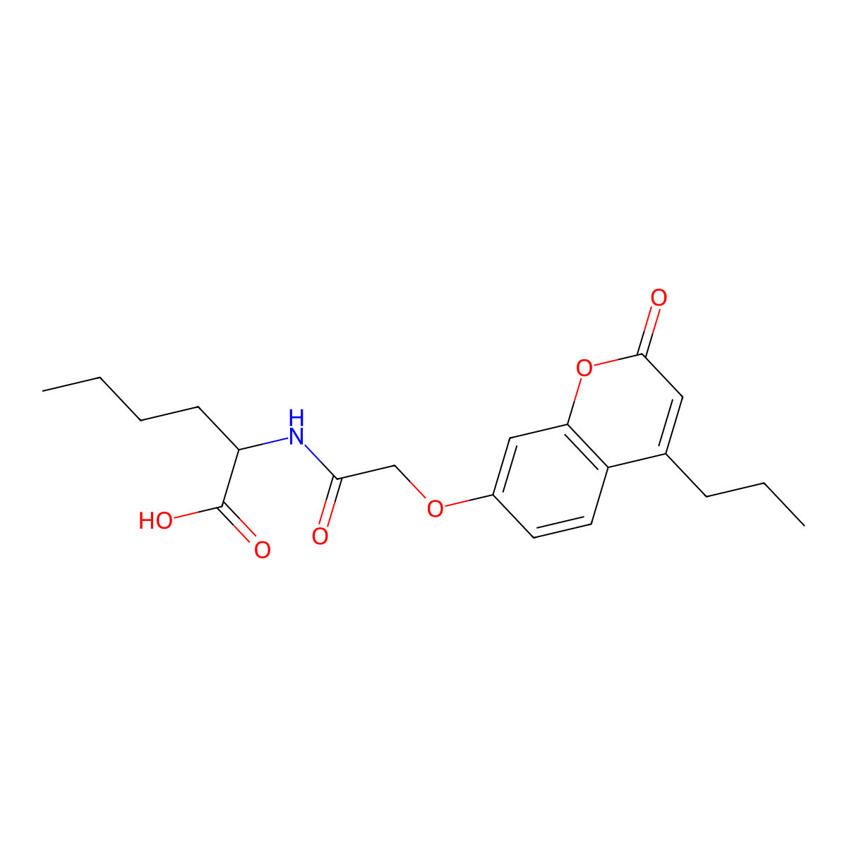 N-{[(2-oxo-4-propyl-2H-chromen-7-yl)oxy]acetyl}norleucine molecular structure, CAS 1008202-45-6