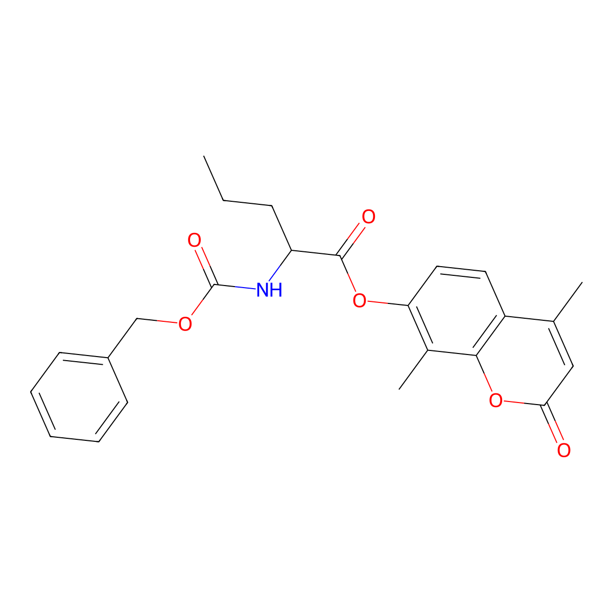 4,8-dimethyl-2-oxo-2H-chromen-7-yl N-[(benzyloxy)carbonyl]norvalinate molecular structure, CAS 1008202-48-9