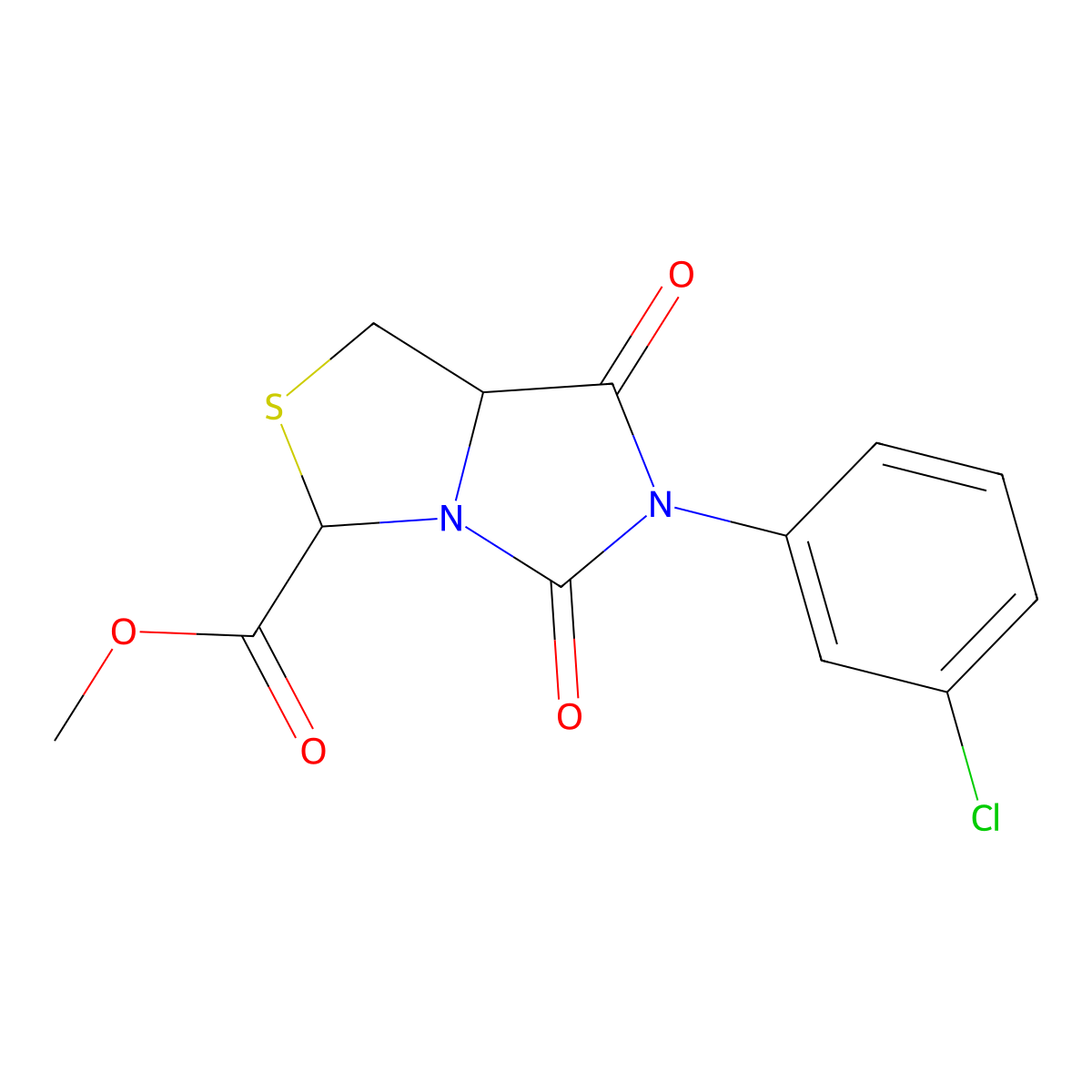 methyl 6-(3-chlorophenyl)-5,7-dioxotetrahydro-1H-imidazo[1,5-c][1,3]thiazole-3-carboxylate molecular structure, CAS 1008207-83-7