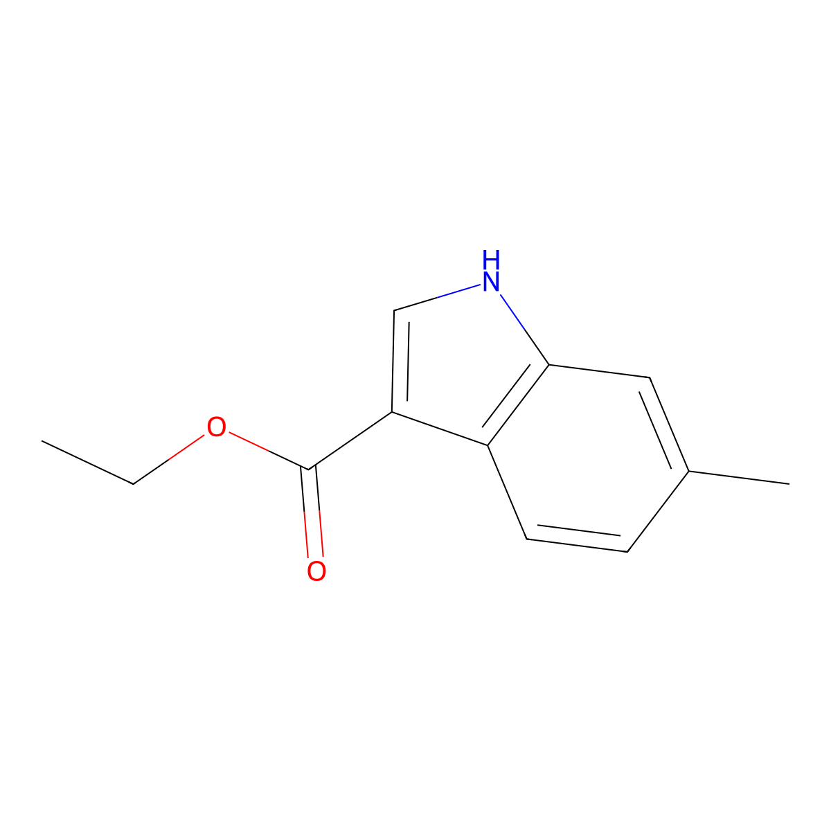 ethyl 6-methyl-1H-indole-3-carboxylate molecular structure, CAS 100821-48-5