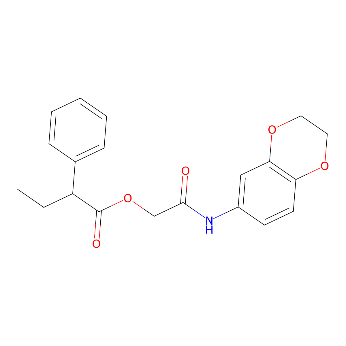 2-(2,3-Dihydro-1,4-benzodioxin-6-ylamino)-2-oxoethyl 2-phenylbutanoate molecular structure, CAS 1008211-13-9
