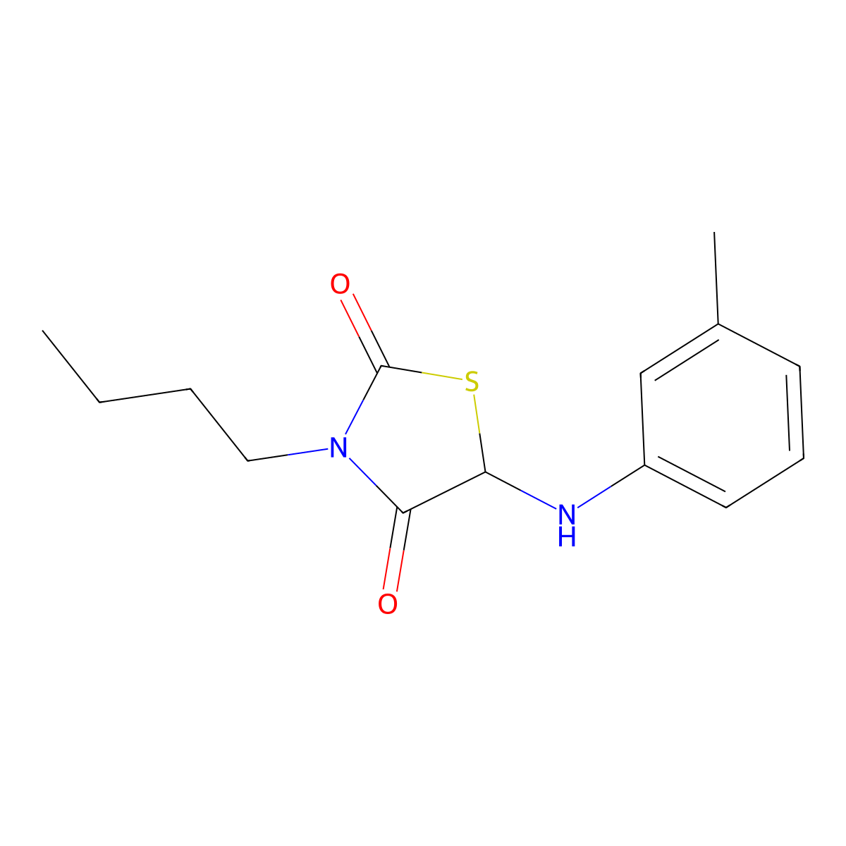 3-Butyl-5-(m-tolylamino)thiazolidine-2,4-dione molecular structure, CAS 1008213-31-7