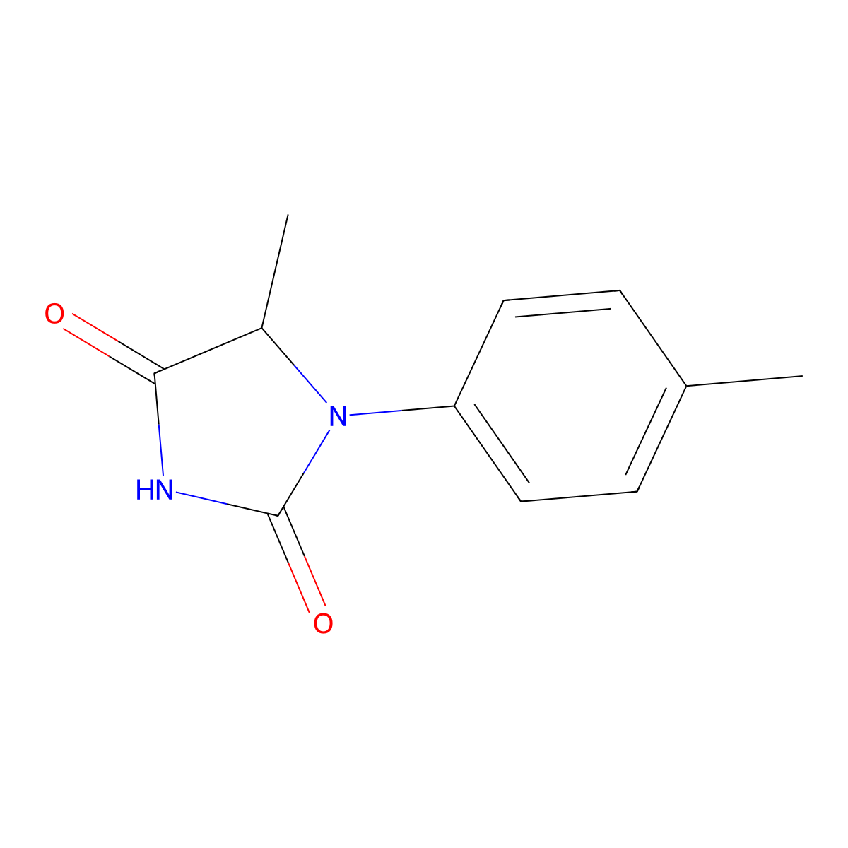5-Methyl-1-(4-methylphenyl)imidazolidine-2,4-dione molecular structure, CAS 1008214-93-4