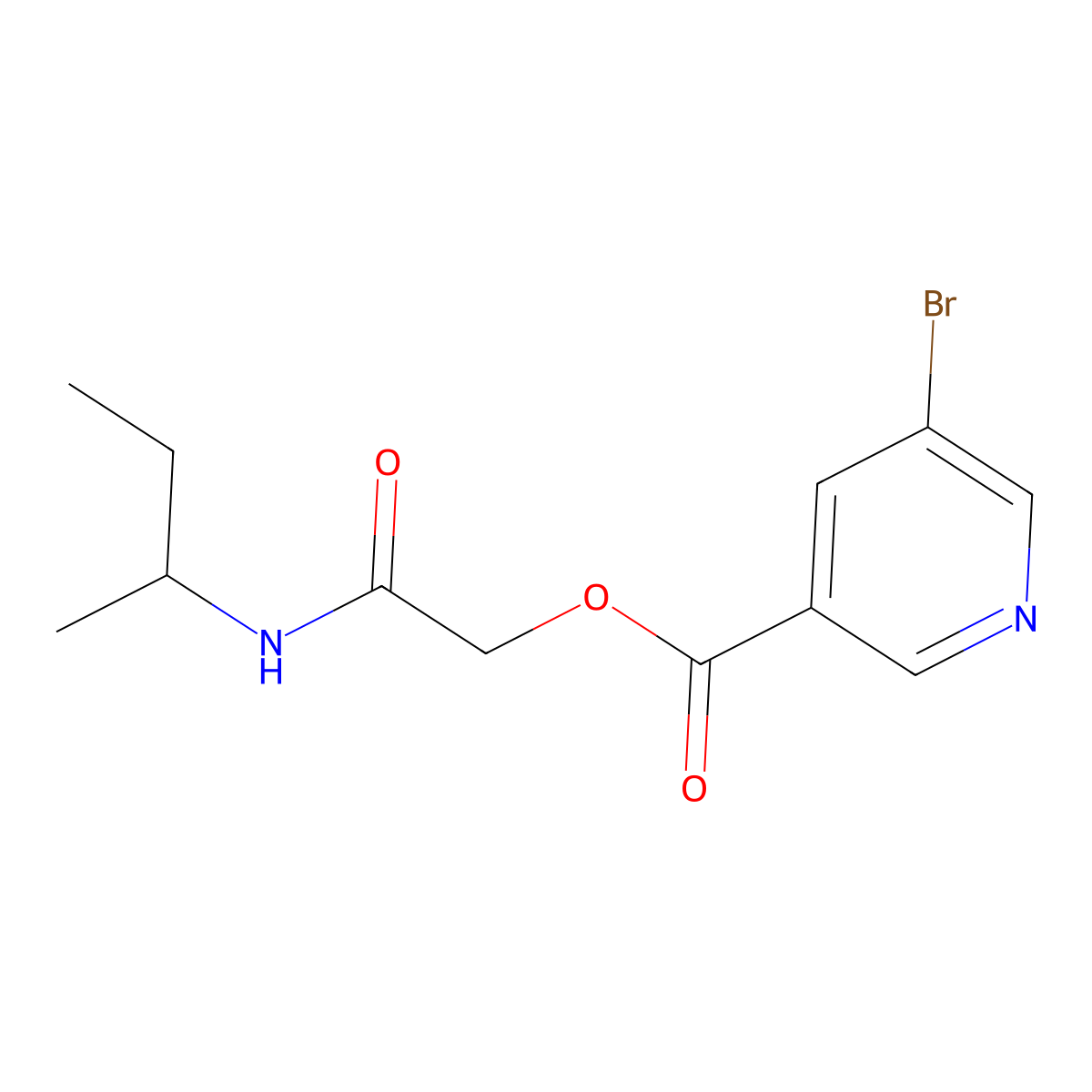 2-(Butan-2-ylamino)-2-oxoethyl 5-bromopyridine-3-carboxylate molecular structure, CAS 1008216-84-9
