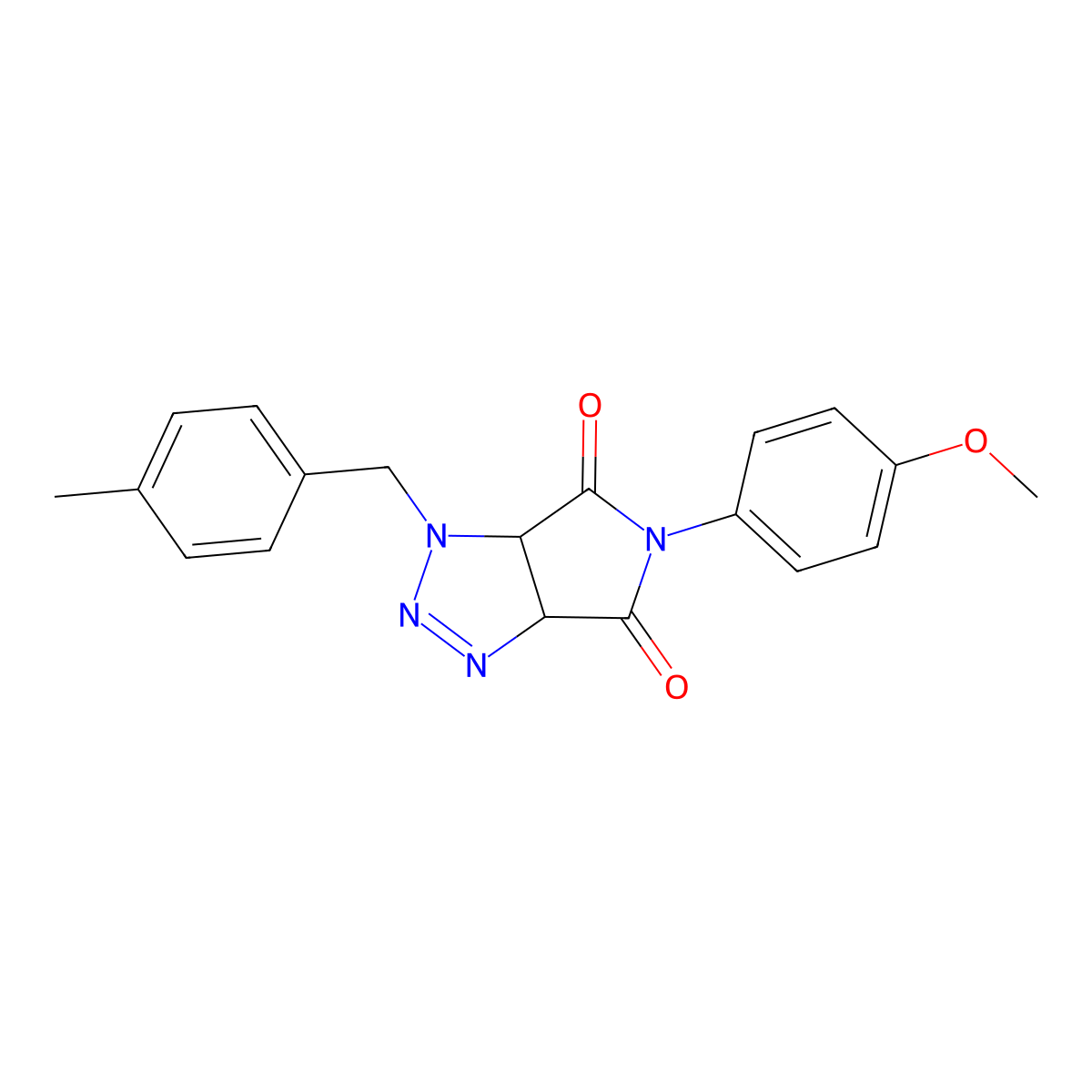 5-(4-methoxyphenyl)-1-(4-methylbenzyl)-3a,6a-dihydropyrrolo[3,4-d][1,2,3]triazole-4,6(1H,5H)-dione molecular structure, CAS 1008227-26-6