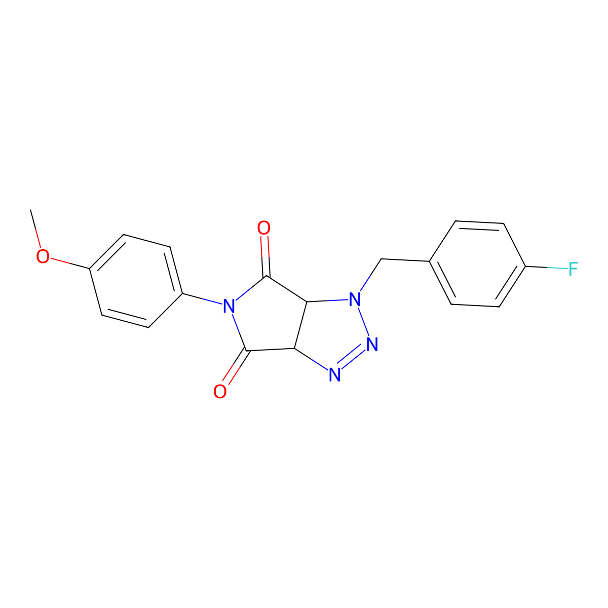 1-(4-fluorobenzyl)-5-(4-methoxyphenyl)-1,6a-dihydropyrrolo[3,4-d][1,2,3]triazole-4,6(3aH,5H)-dione molecular structure, CAS 1008227-29-9
