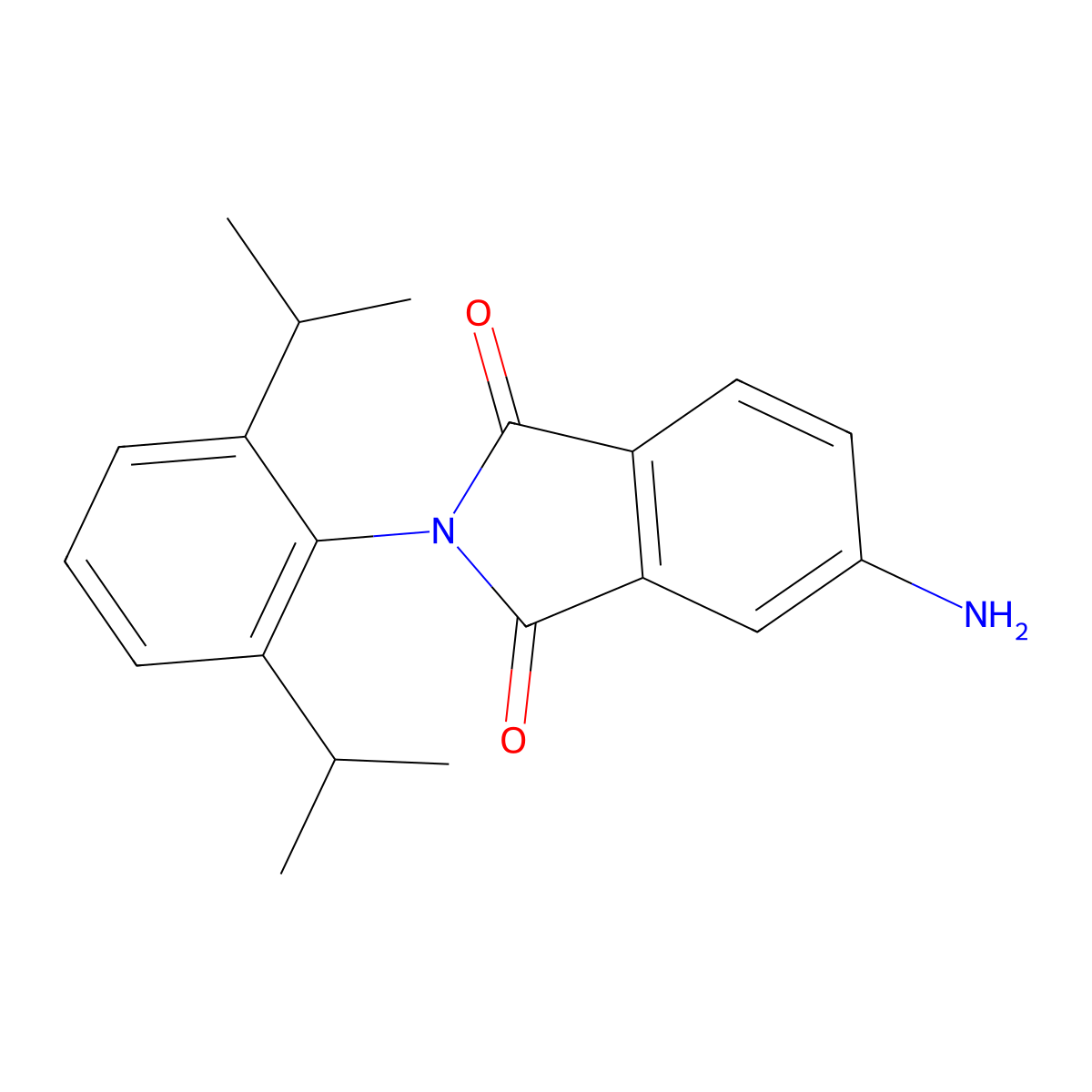 2-(2,6-diisopropylphenyl)-5-amino-1H-isoindole-1,3-dione molecular structure, CAS 100823-03-8