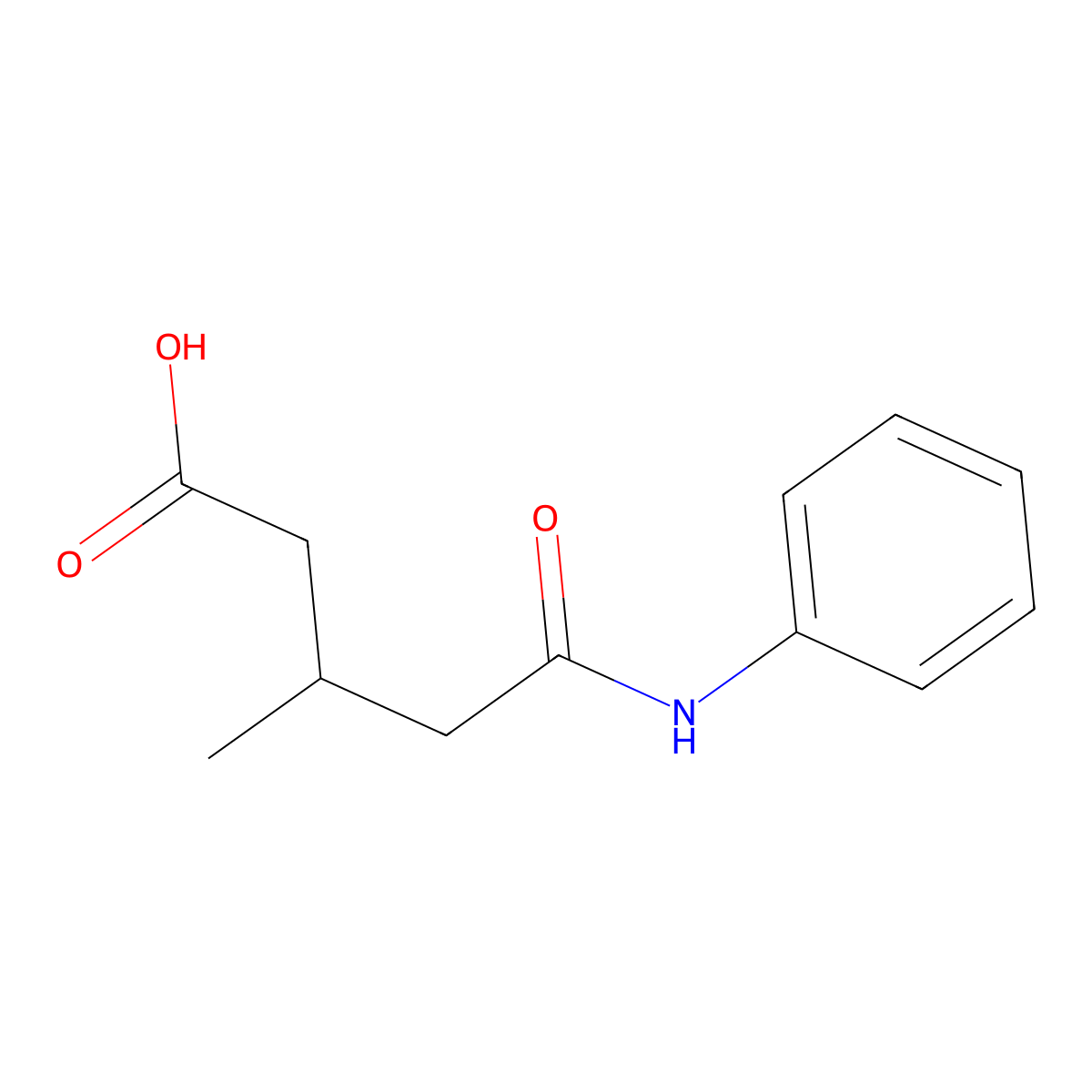 5-Anilino-3-methyl-5-oxopentanoic acid molecular structure, CAS 100823-19-6