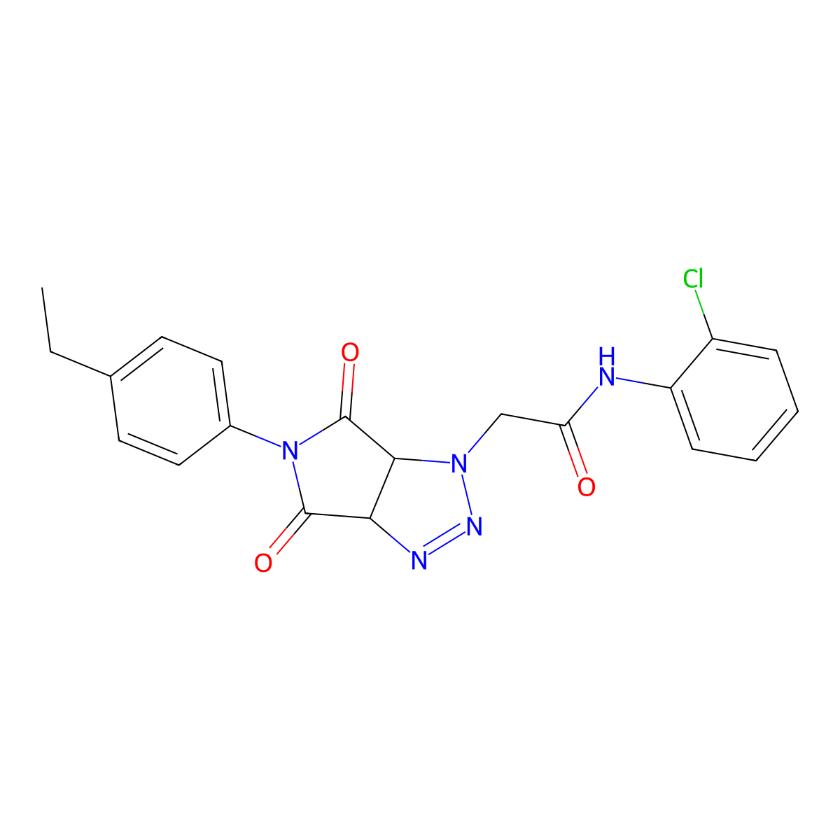 N-(2-chlorophenyl)-2-(5-(4-ethylphenyl)-4,6-dioxo-4,5,6,6a-tetrahydropyrrolo[3,4-d][1,2,3]triazol-1(3aH)-yl)acetamide molecular structure, CAS 1008233-58-6