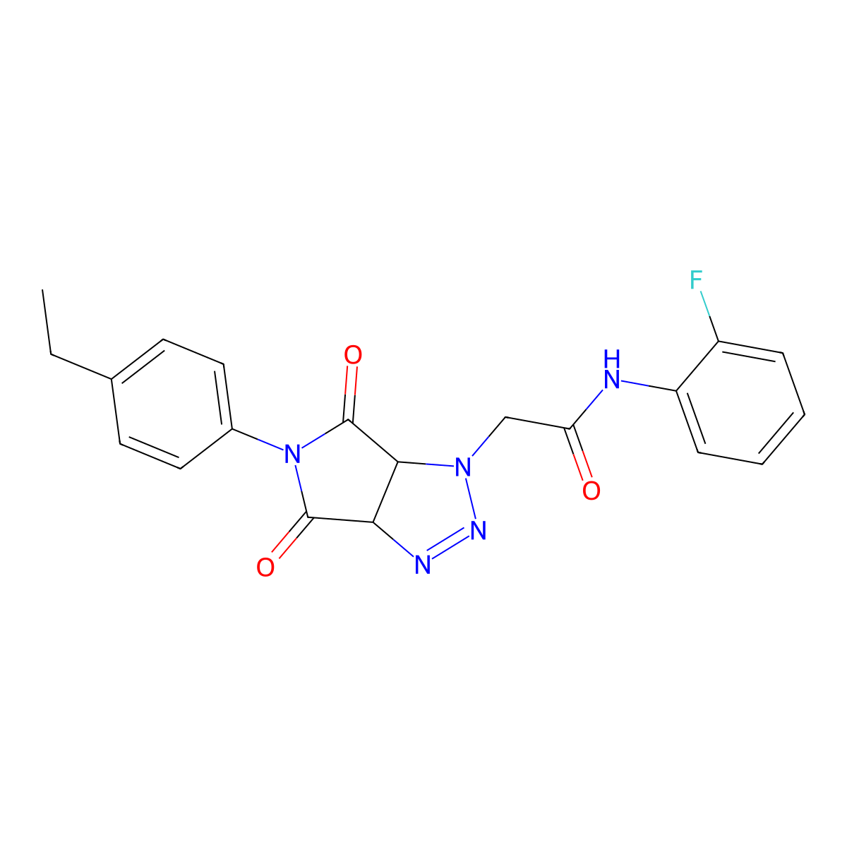 2-(5-(4-ethylphenyl)-4,6-dioxo-4,5,6,6a-tetrahydropyrrolo[3,4-d][1,2,3]triazol-1(3aH)-yl)-N-(2-fluorophenyl)acetamide molecular structure, CAS 1008233-59-7