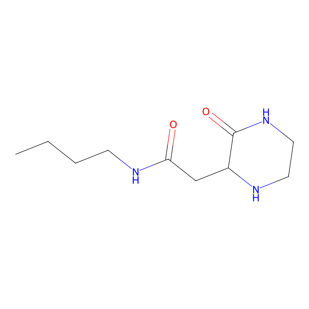 N-butyl-2-(3-oxopiperazin-2-yl)acetamide molecular structure, CAS 1008239-26-6