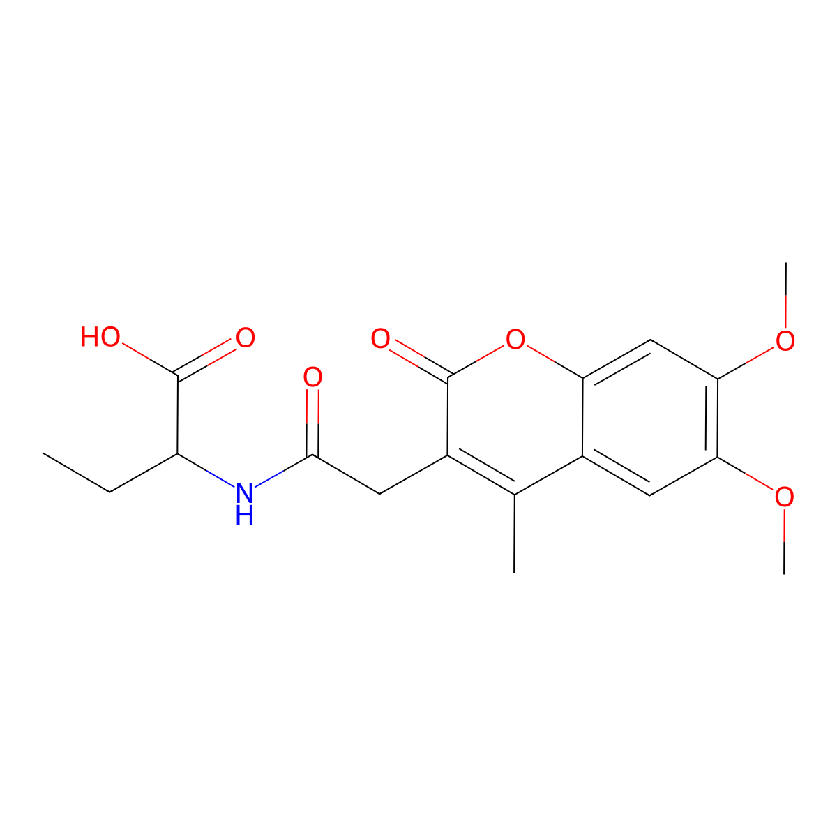 2-{[(6,7-dimethoxy-4-methyl-2-oxo-2H-chromen-3-yl)acetyl]amino}butanoic acid molecular structure, CAS 1008239-29-9