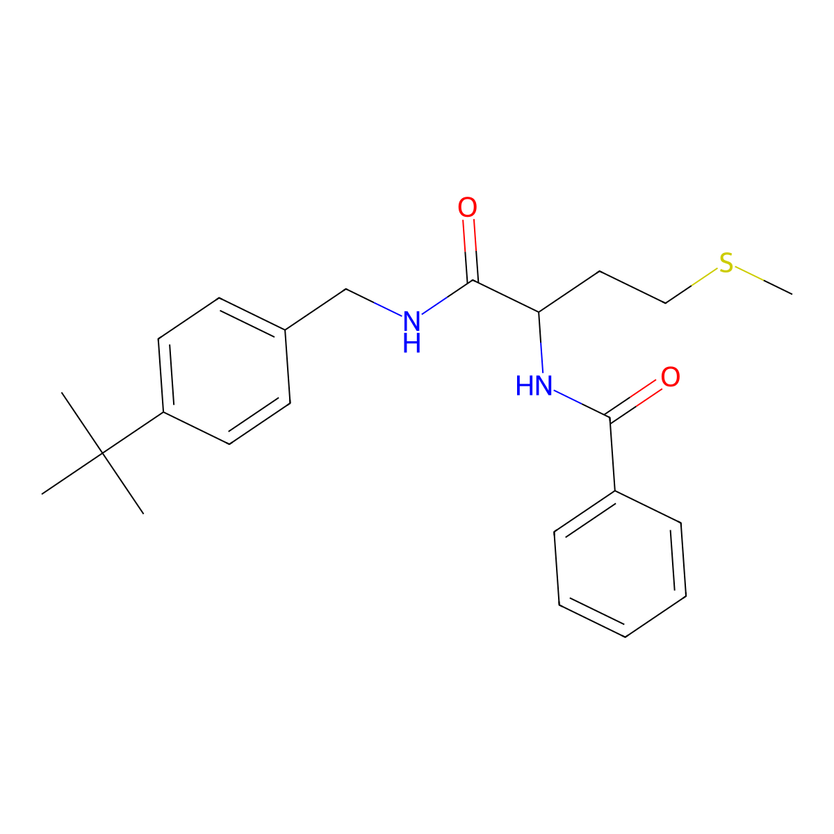 N-[1-[(4-tert-butylphenyl)methylamino]-4-methylsulfanyl-1-oxobutan-2-yl]benzamide molecular structure, CAS 1008239-37-9