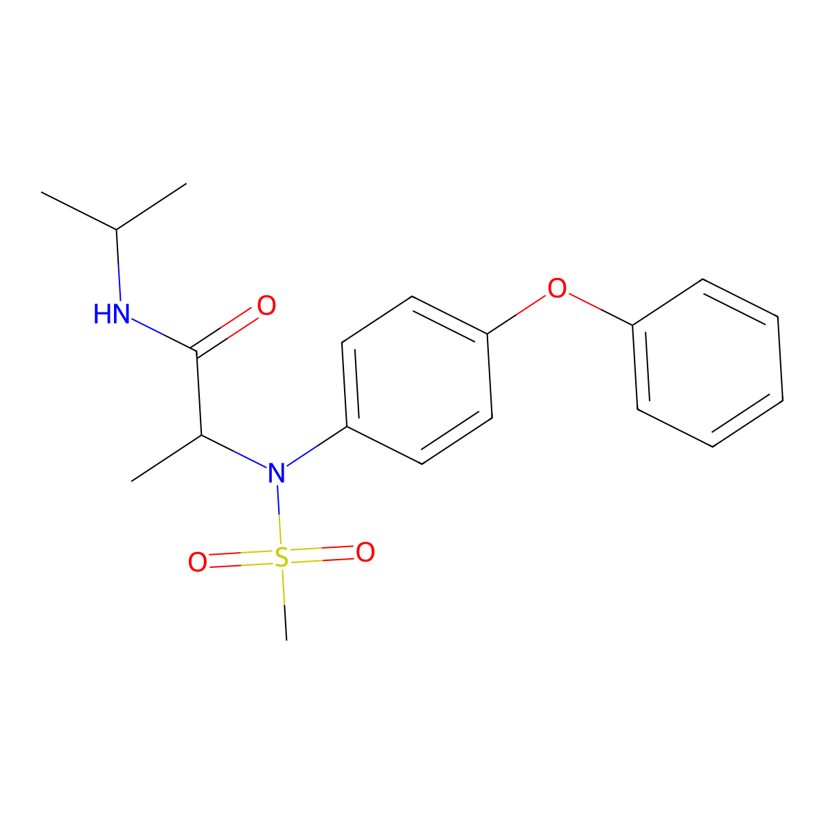 2-(N-methylsulfonyl-4-phenoxyanilino)-N-propan-2-ylpropanamide molecular structure, CAS 1008243-07-9