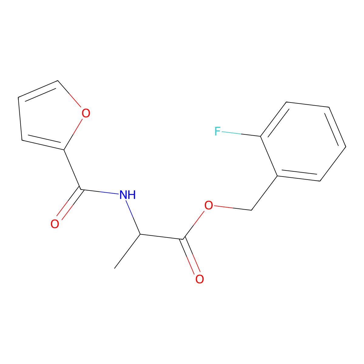 2-Fluorobenzyl (furan-2-carbonyl)alaninate molecular structure, CAS 1008244-02-7