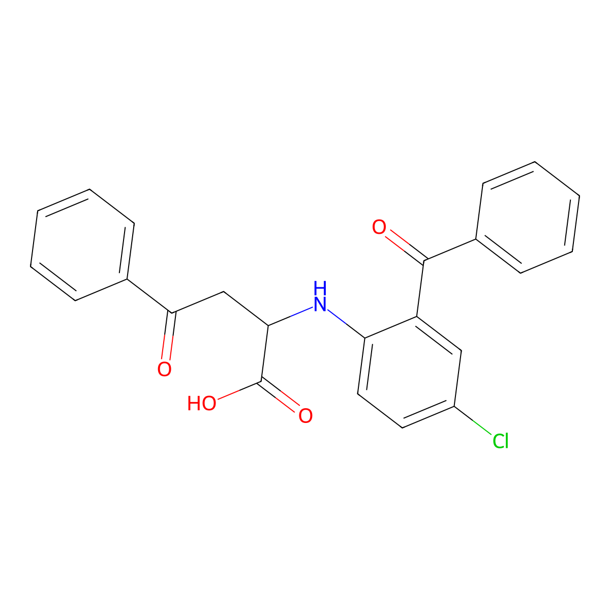 2-(2-Benzoyl-4-chloroanilino)-4-oxo-4-phenylbutanoic acid molecular structure, CAS 1008249-41-9