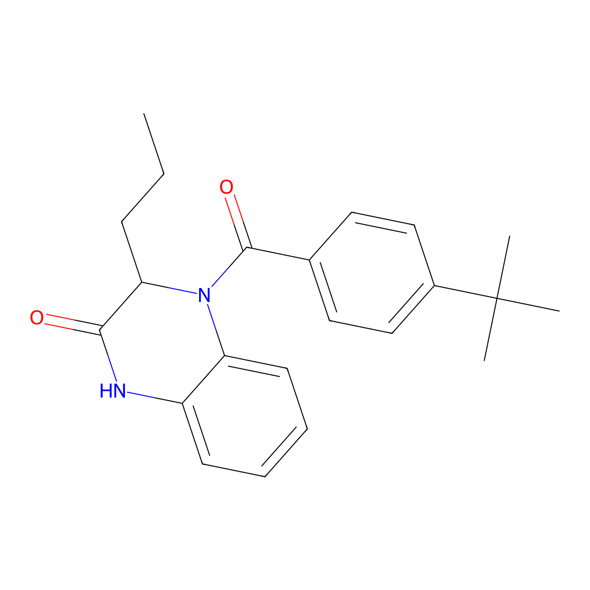 4-[4-(tert-butyl)benzoyl]-3-propyl-3,4-dihydro-2(1H)-quinoxalinone molecular structure, CAS 1008253-78-8