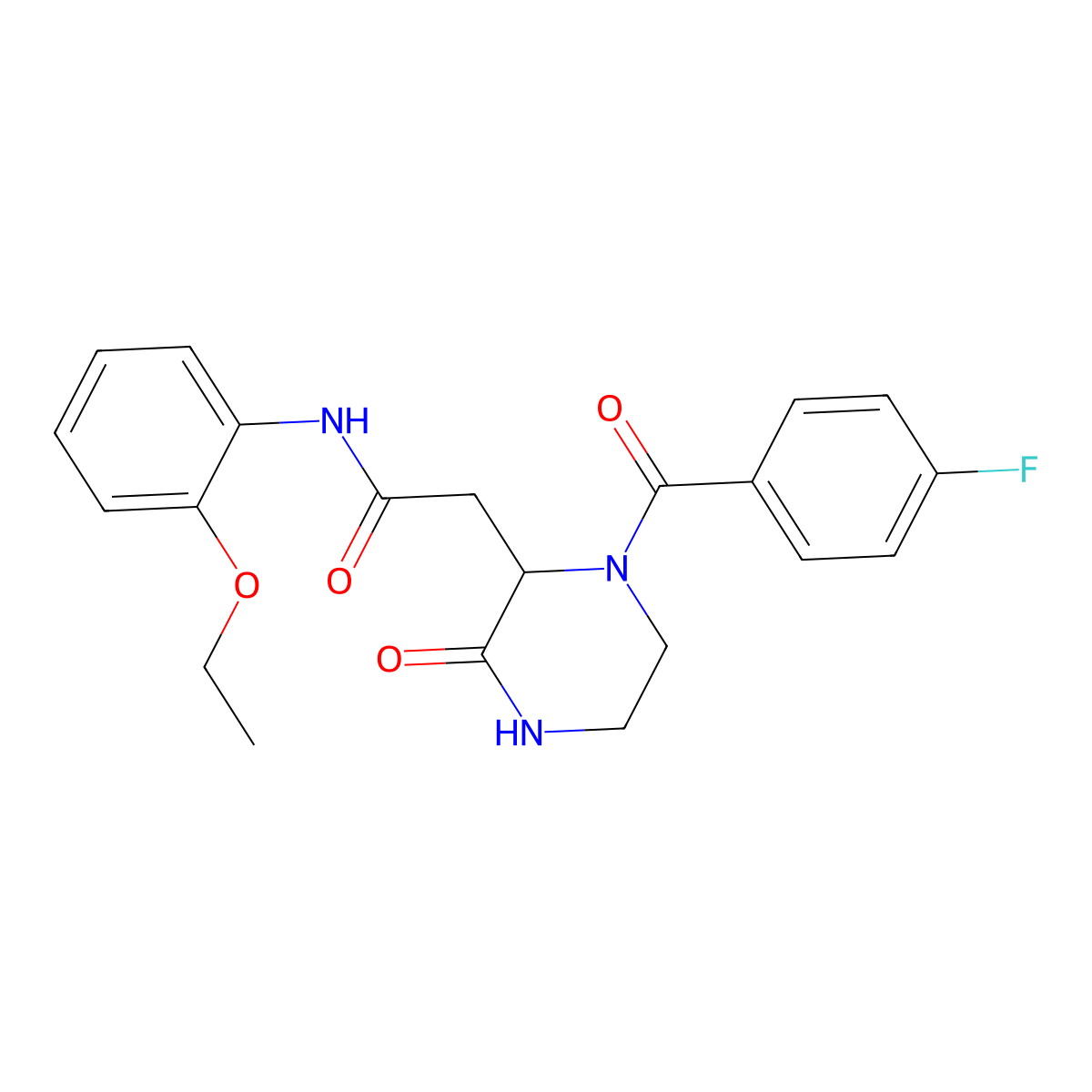 N-(2-ethoxyphenyl)-2-[1-(4-fluorobenzoyl)-3-oxopiperazin-2-yl]acetamide molecular structure, CAS 1008260-51-2