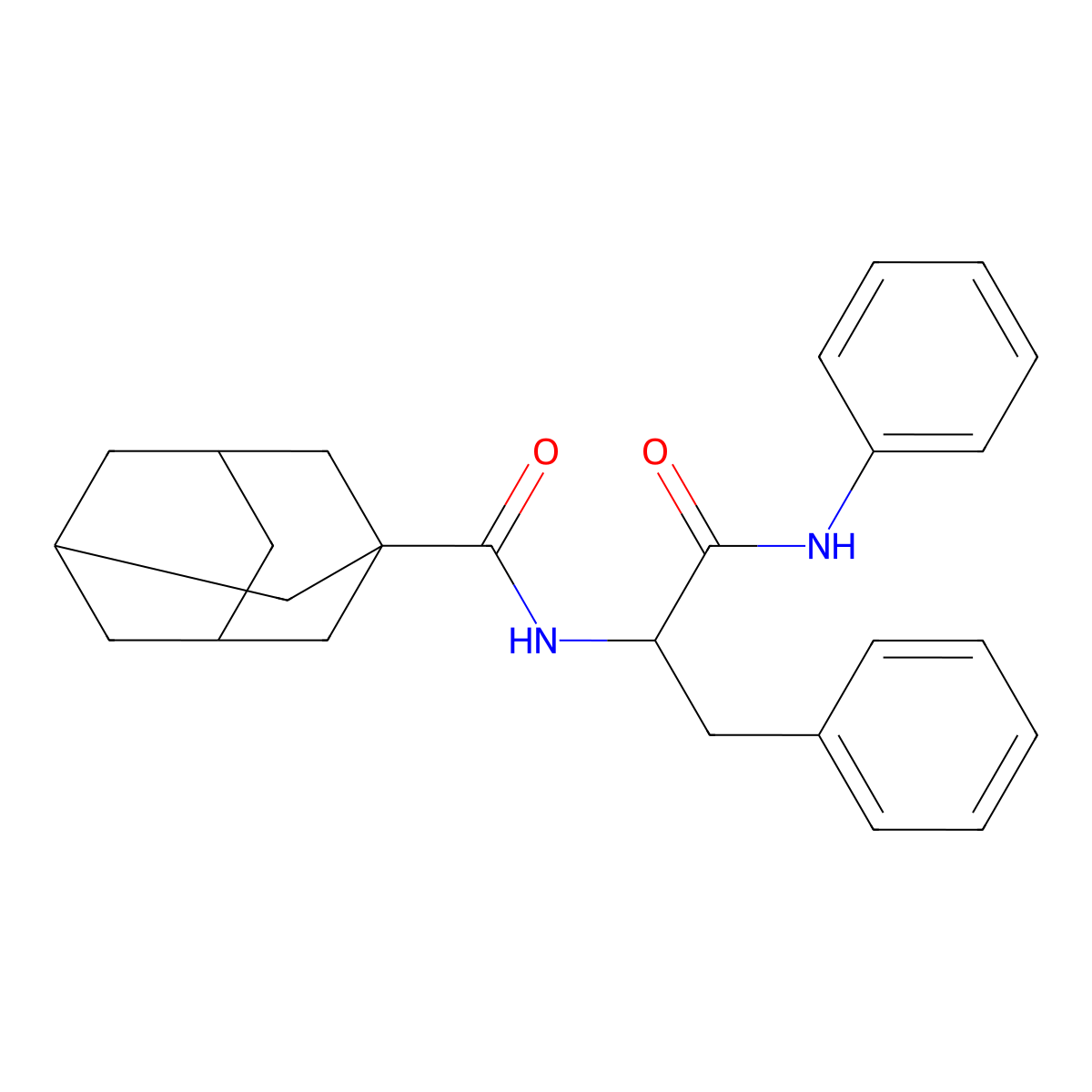 2-(adamantanylcarbonylamino)-3-phenyl-N-phenylpropanamide molecular structure, CAS 1008262-23-4