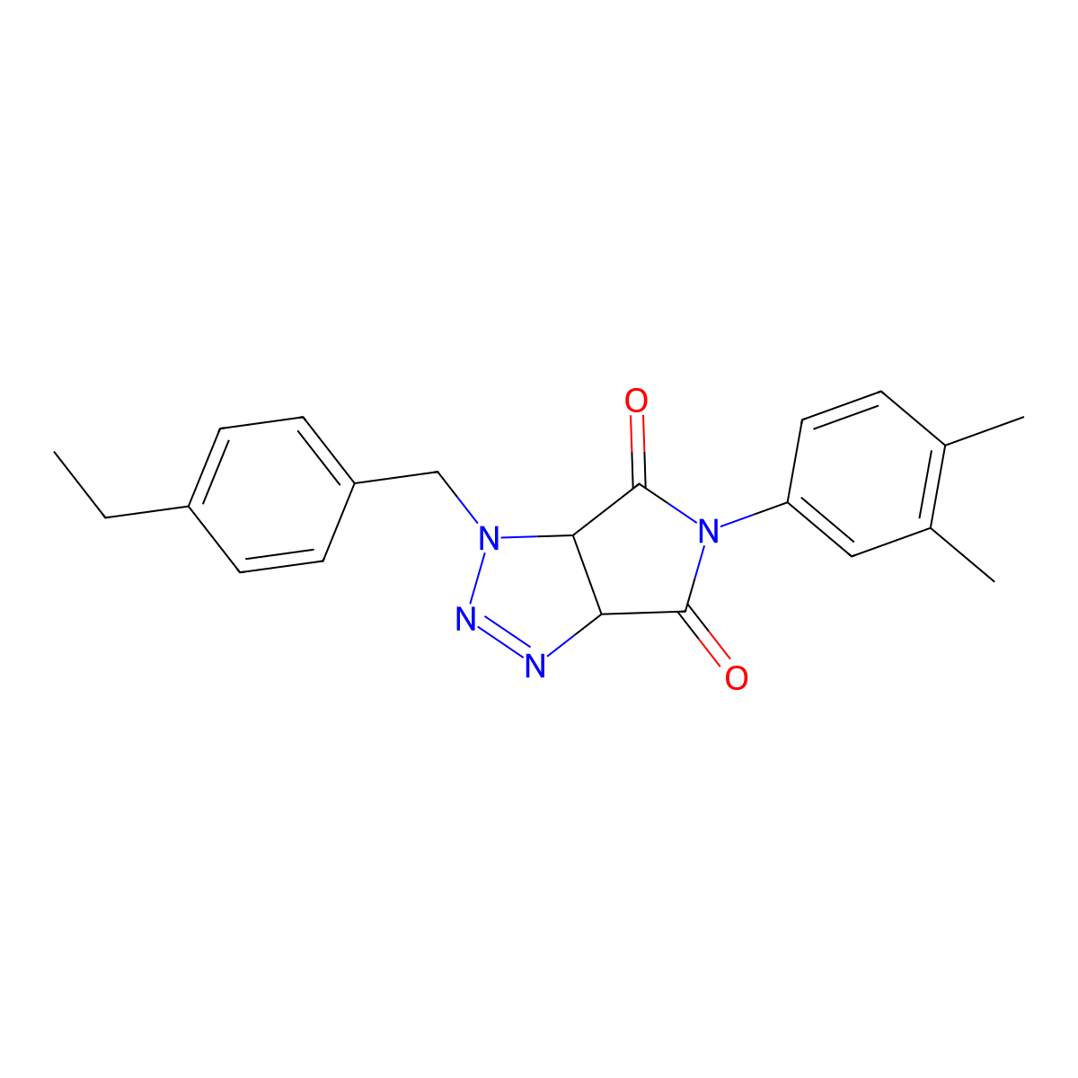 5-(3,4-dimethylphenyl)-1-(4-ethylbenzyl)-1,6a-dihydropyrrolo[3,4-d][1,2,3]triazole-4,6(3aH,5H)-dione molecular structure, CAS 1008262-99-4