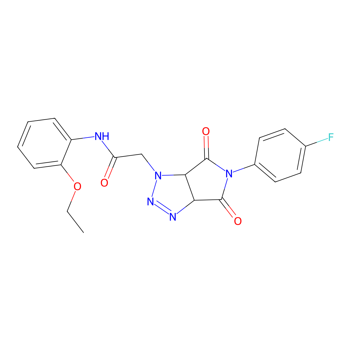 N-(2-ethoxyphenyl)-2-[5-(4-fluorophenyl)-4,6-dioxo-4,5,6,6a-tetrahydropyrrolo[3,4-d][1,2,3]triazol-1(3aH)-yl]acetamide molecular structure, CAS 1008263-16-8