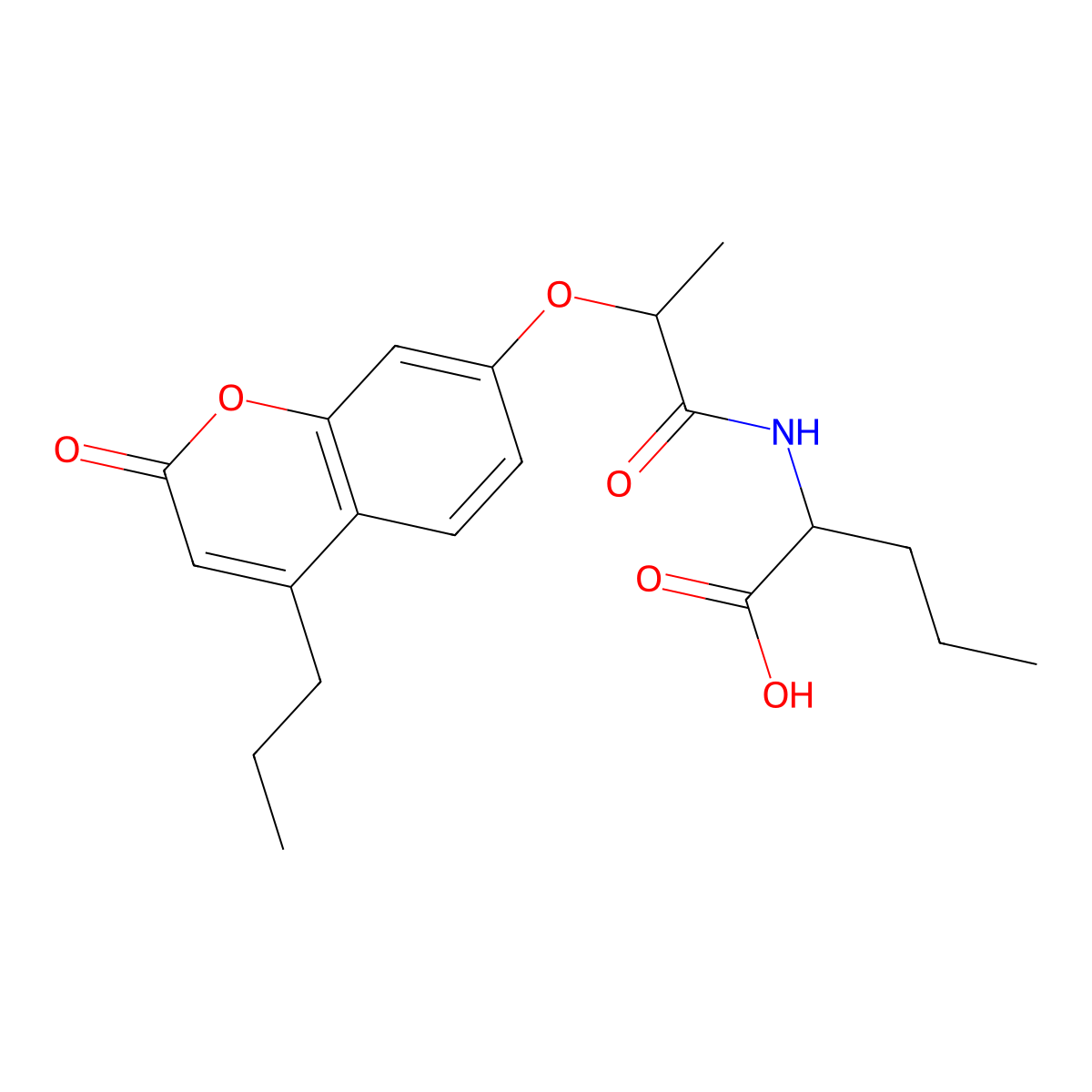 N-{2-[(2-oxo-4-propyl-2H-chromen-7-yl)oxy]propanoyl}norvaline molecular structure, CAS 1008263-45-3