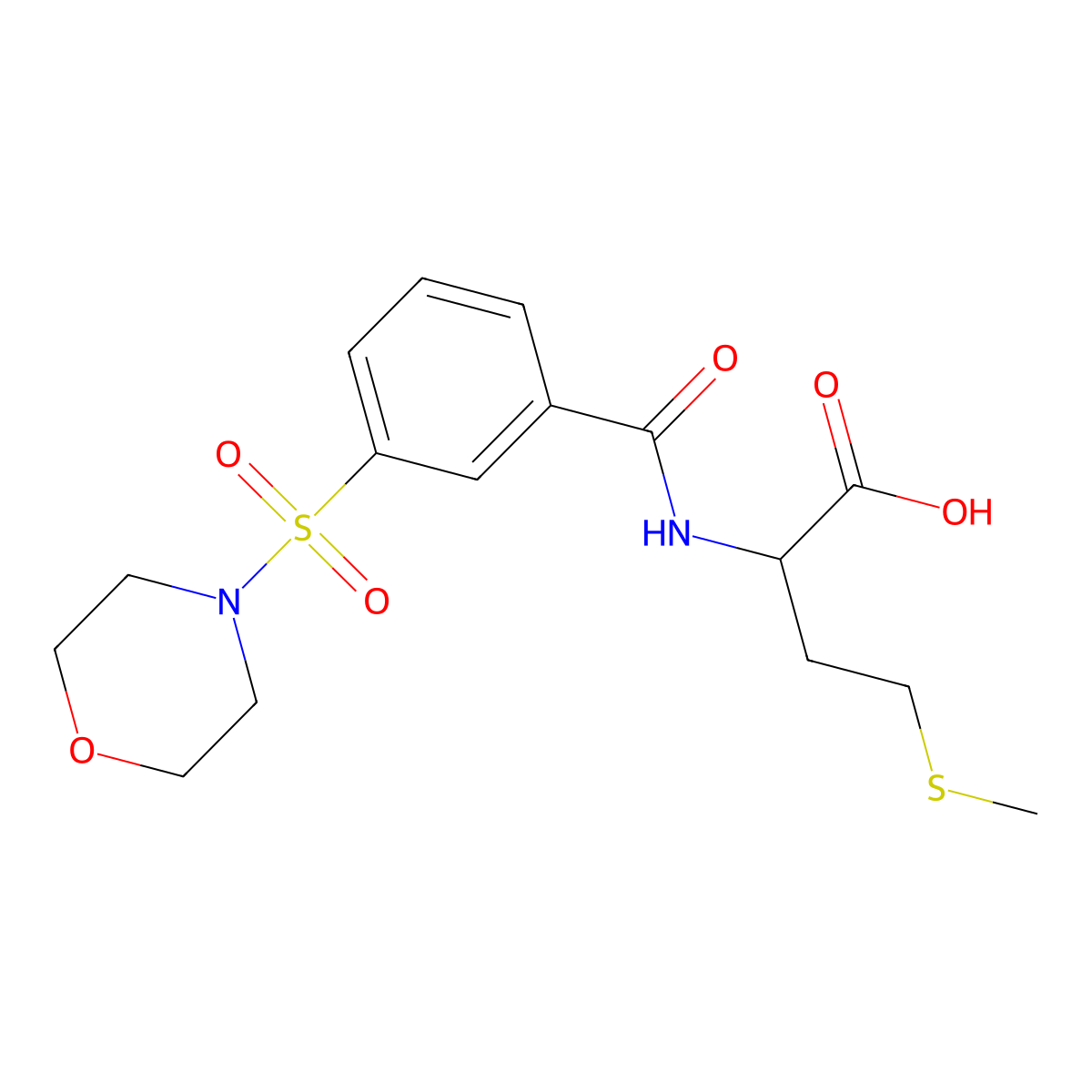 4-(Methylsulfanyl)-2-{[3-(morpholine-4-sulfonyl)phenyl]formamido}butanoic acid molecular structure, CAS 1008265-56-2