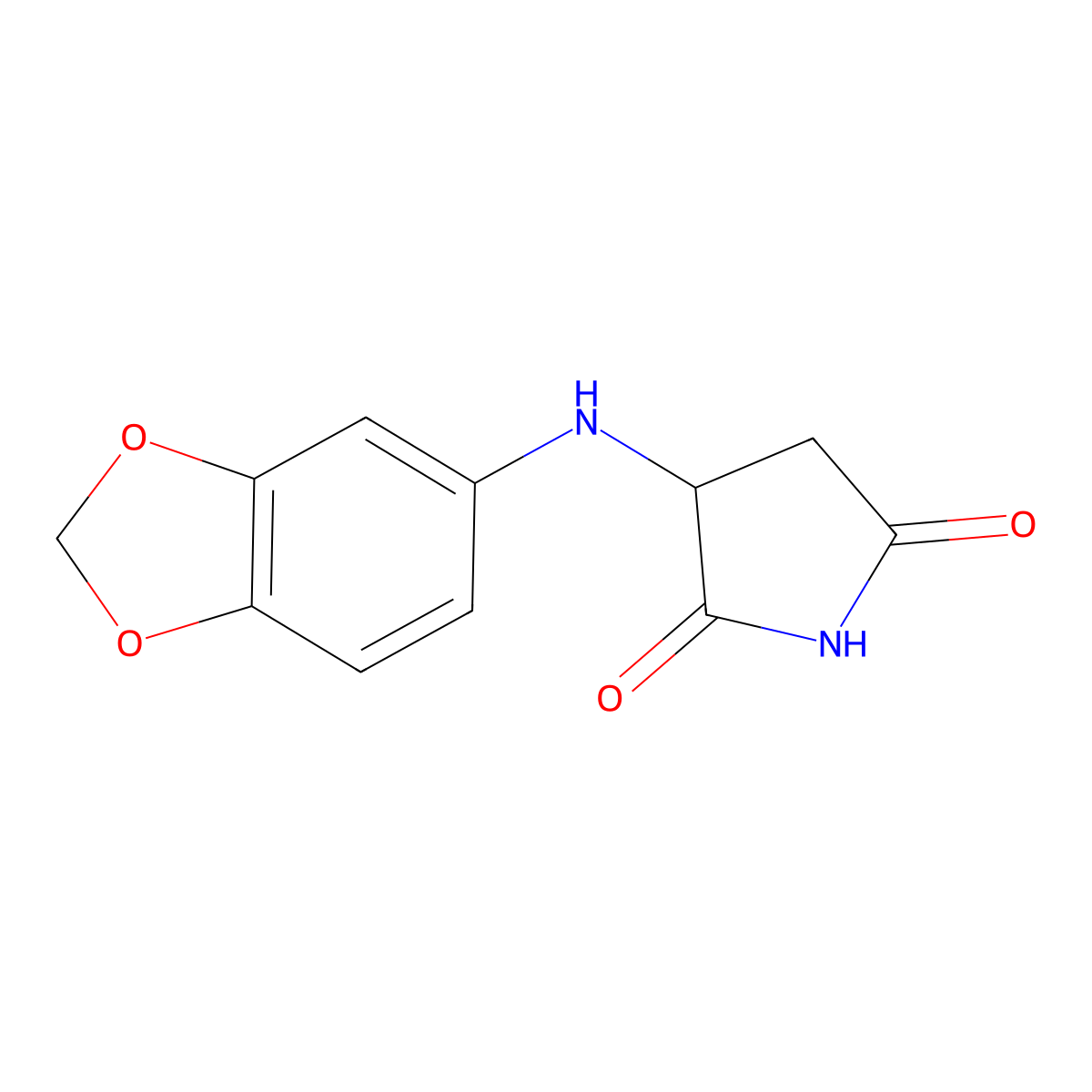 3-(1,3-Benzodioxol-5-ylamino)pyrrolidine-2,5-dione molecular structure, CAS 1008268-25-4